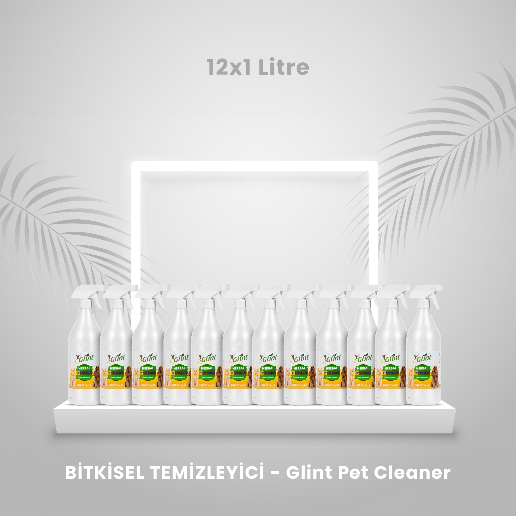 Glint Pet Cleaner - Bitkisel Temizleyici - 12 X 1 Litre