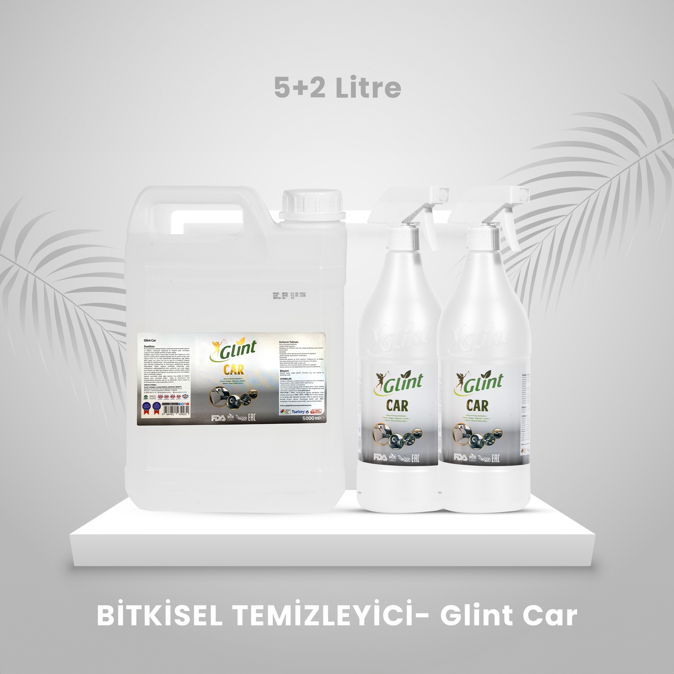 Glint Car - Bitkisel Temizleyici - 5 + 2 Litre