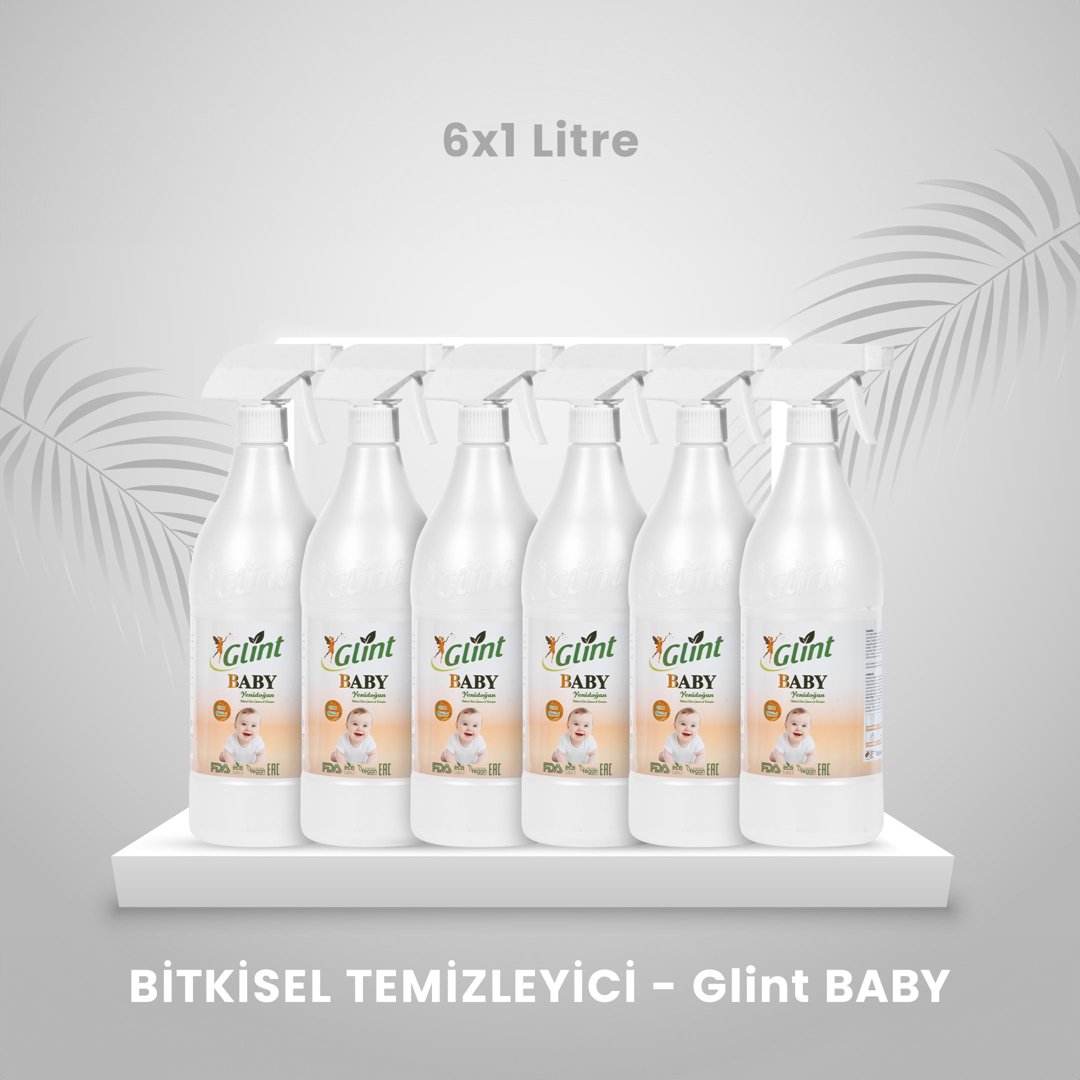 Glint Baby - Bitkisel Temizleyici - 6 X 1 Litre