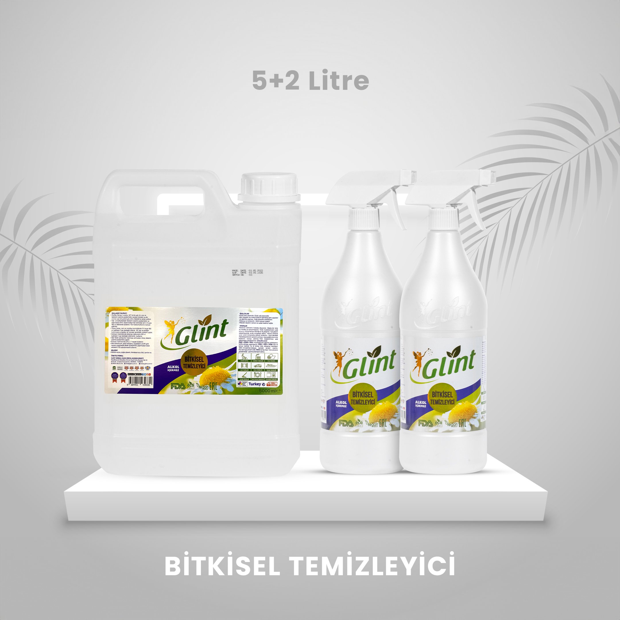 Glint - Bitkisel Temizleyici - 5 + 2 Litre