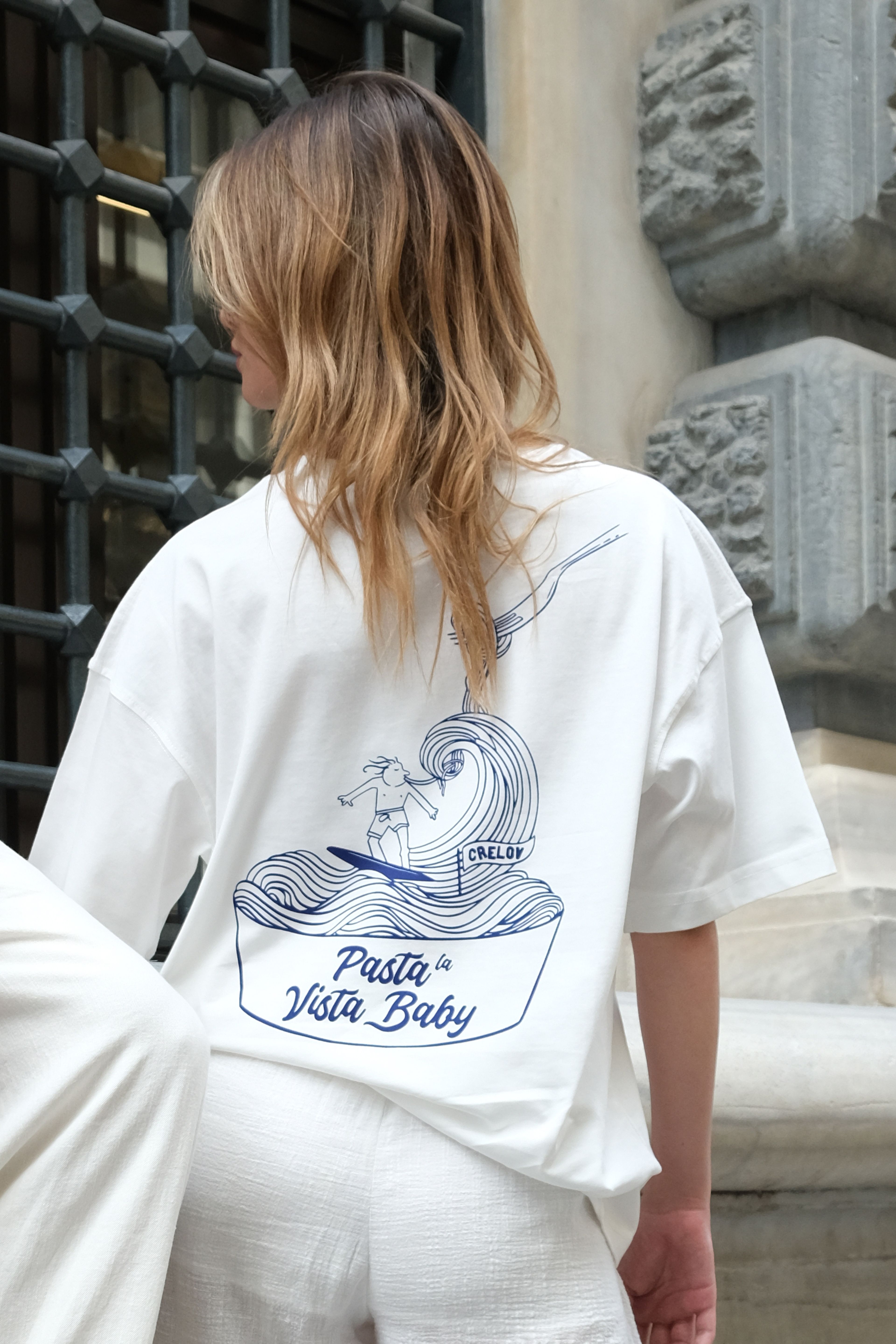 Crelov - Pasta La Vista Baby Unisex T-shirt - Beyaz