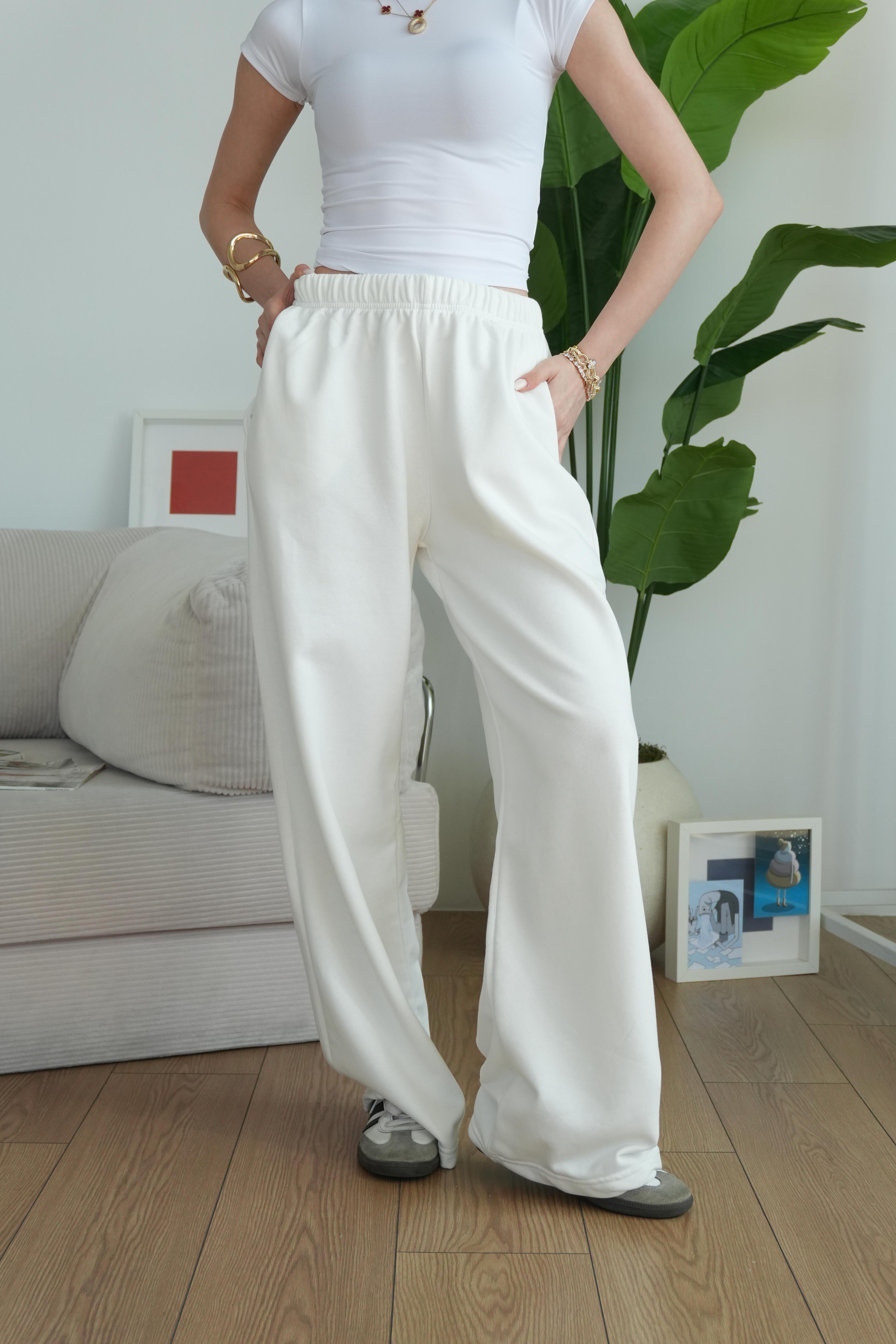 Pinterest Baggy Eşofman Altı - Beyaz