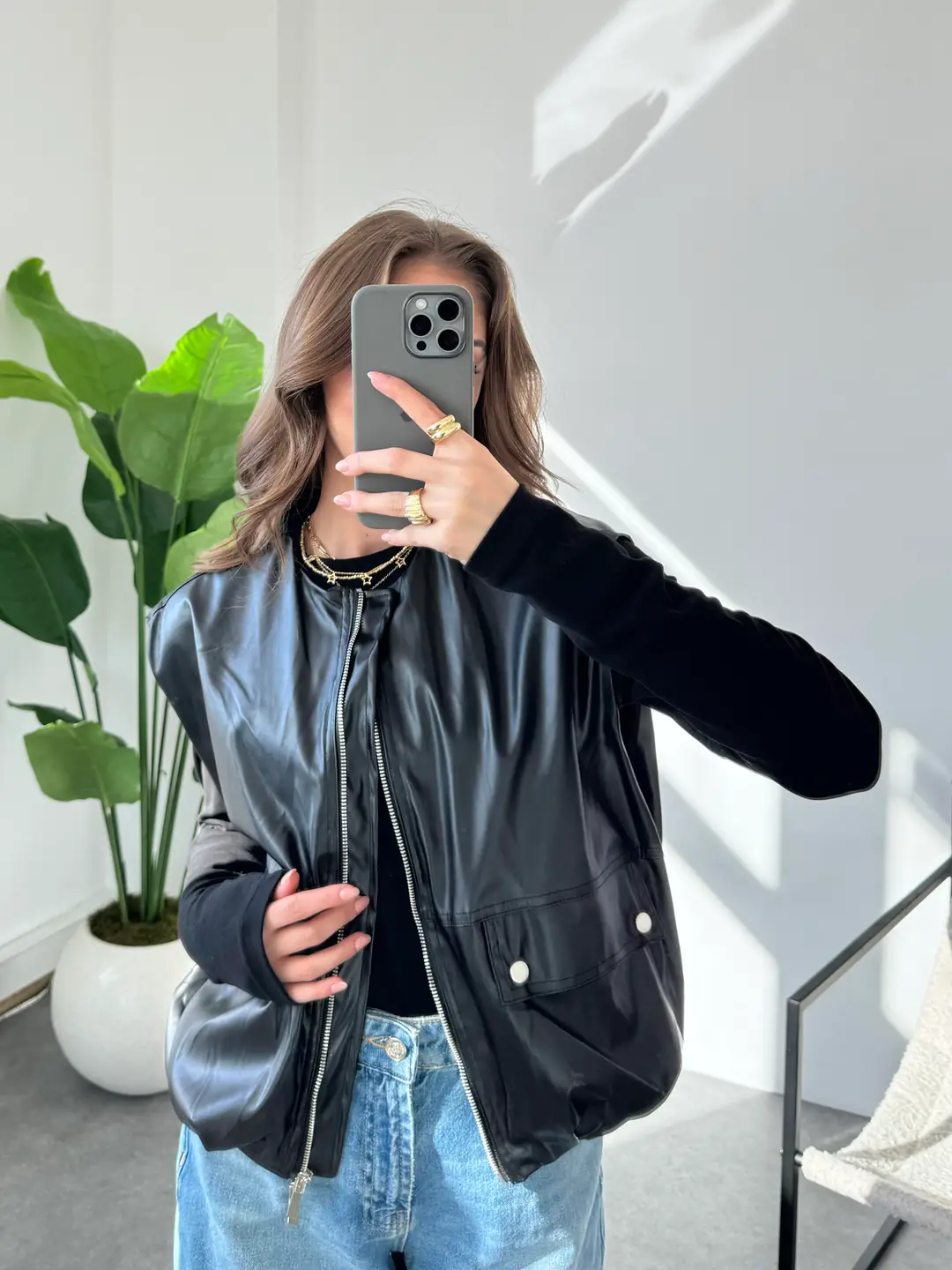 Deri Bomber Yelek · 4