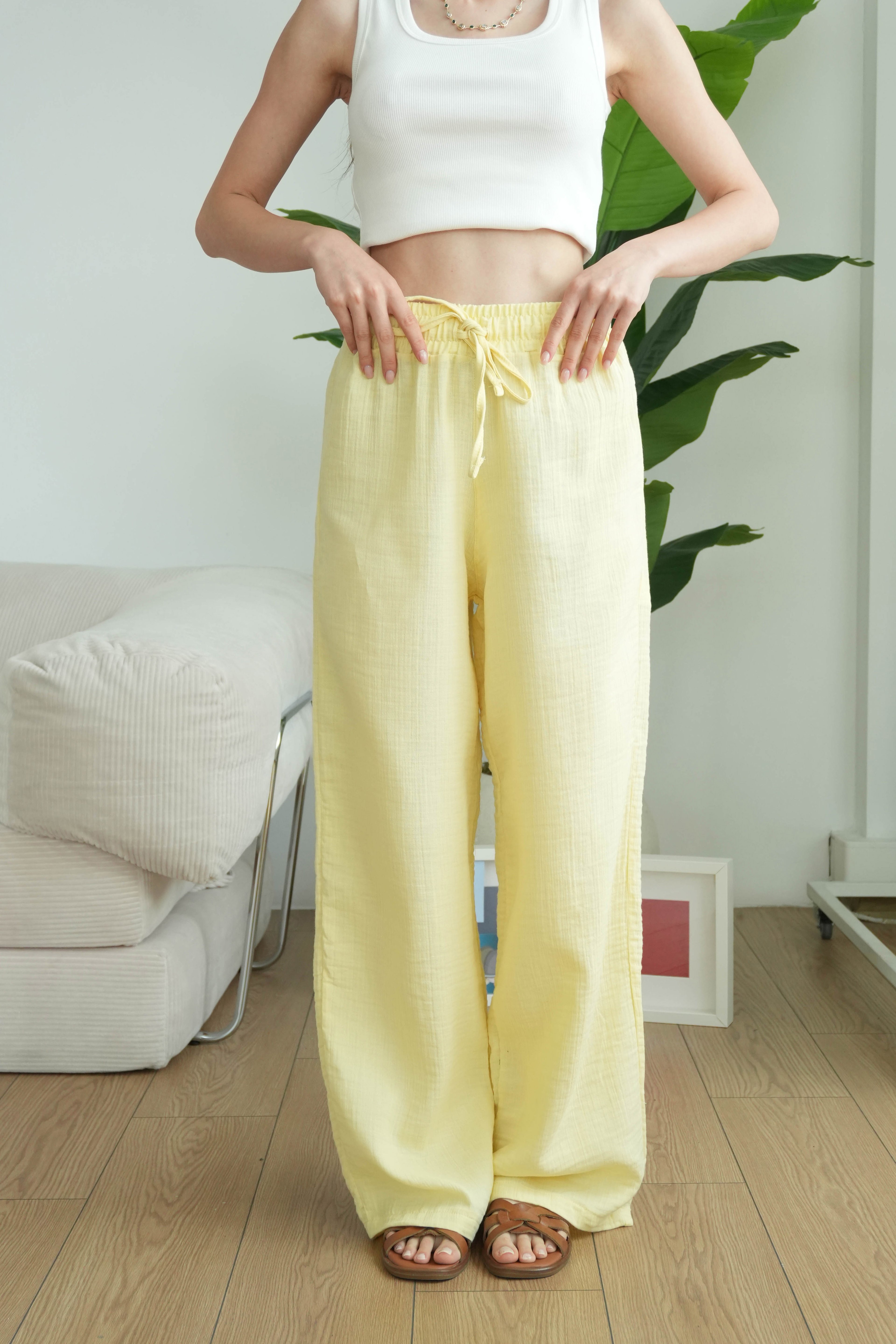 Vento Müslin Pantolon - Butter Yellow