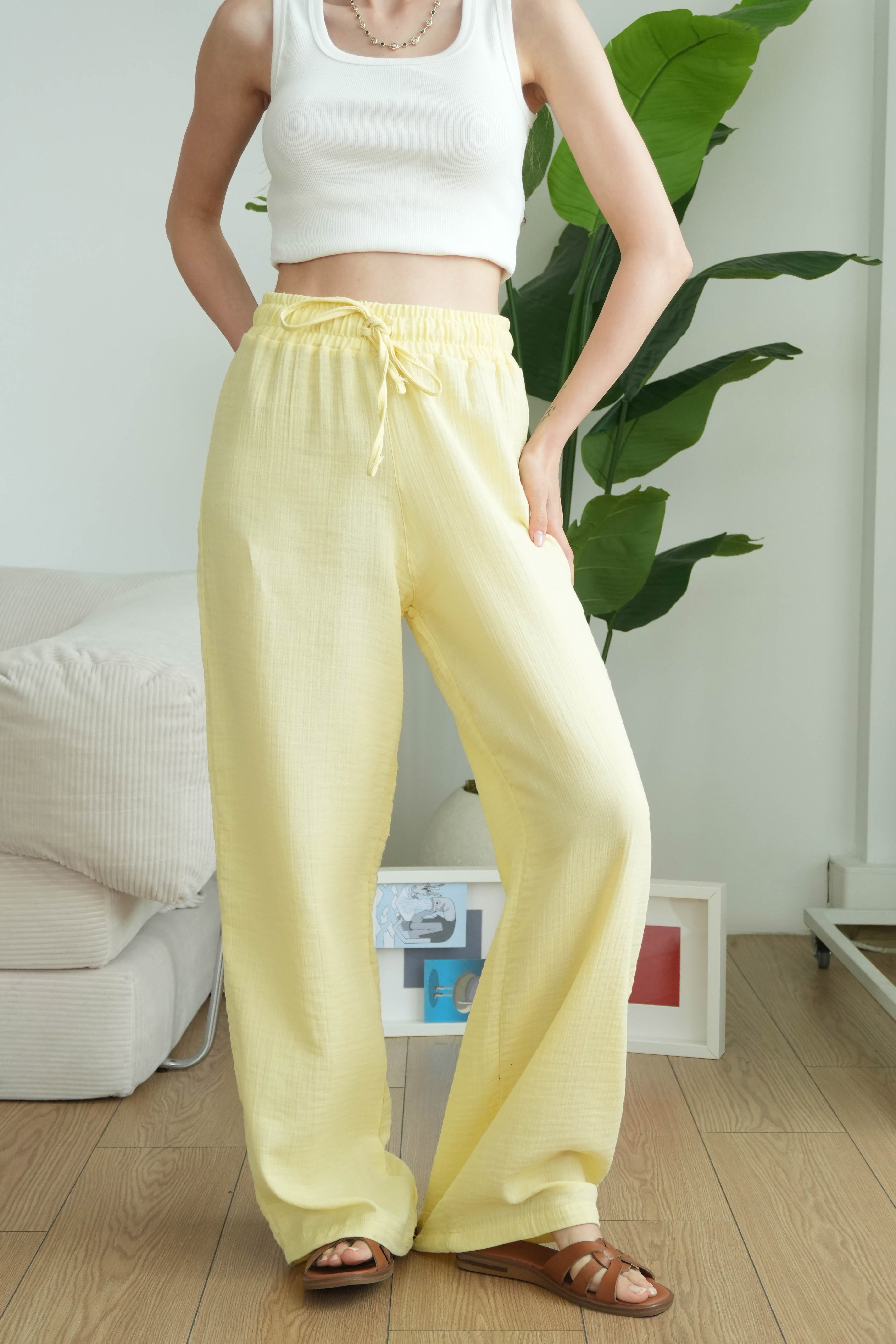Vento Müslin Pantolon - Butter Yellow