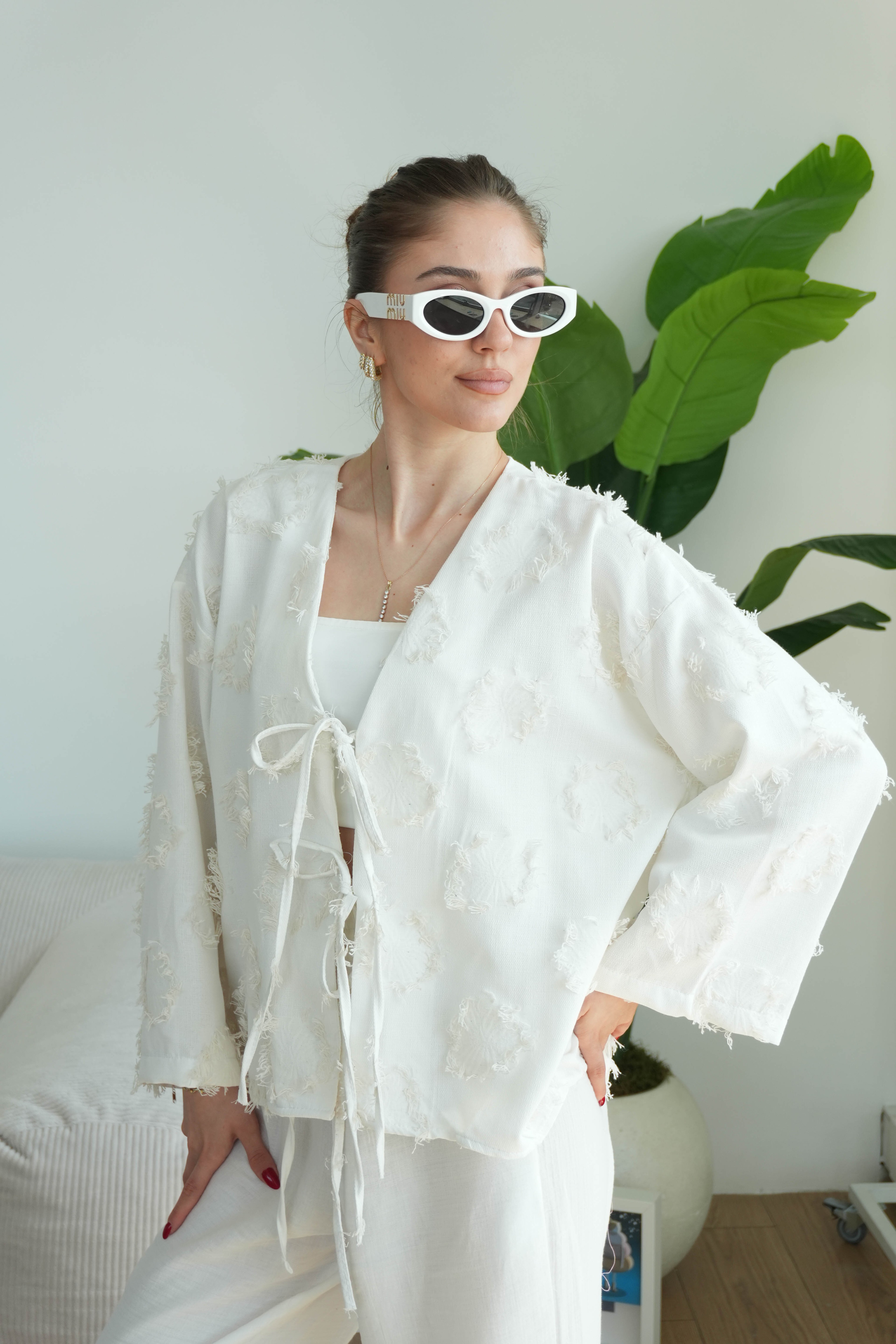 Florina Kimono - Beyaz