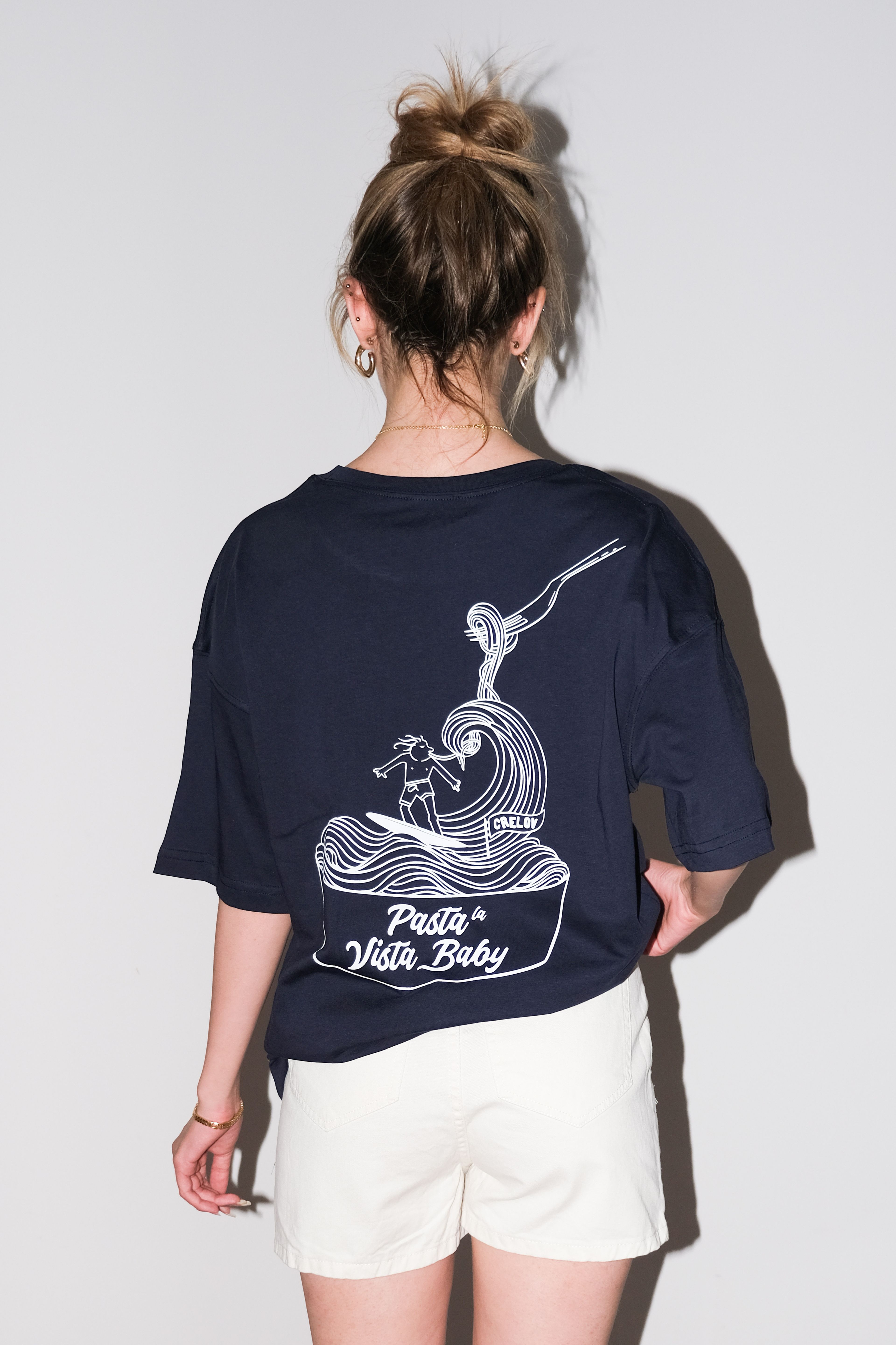 Crelov - Pasta La Vista Baby Unisex T-shirt - Lacivert