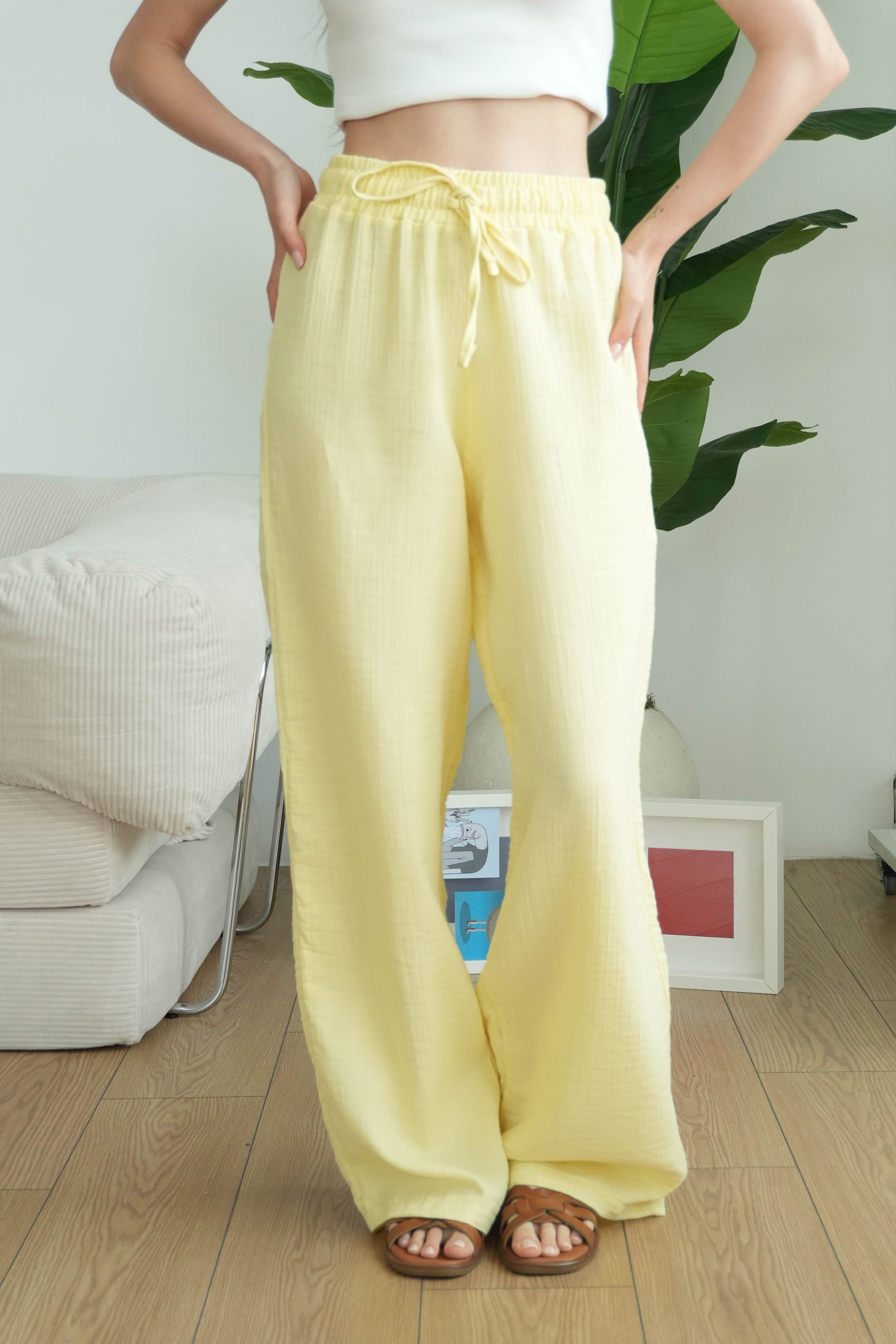 Vento Müslin Pantolon - Butter Yellow