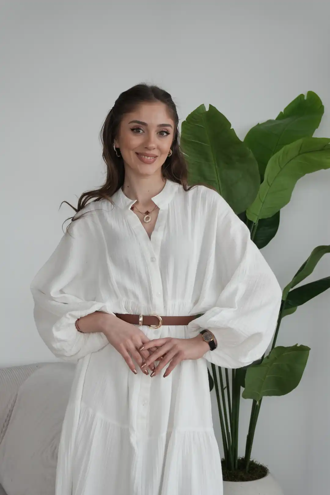 Müslin Oversize Uzun Elbise · 3