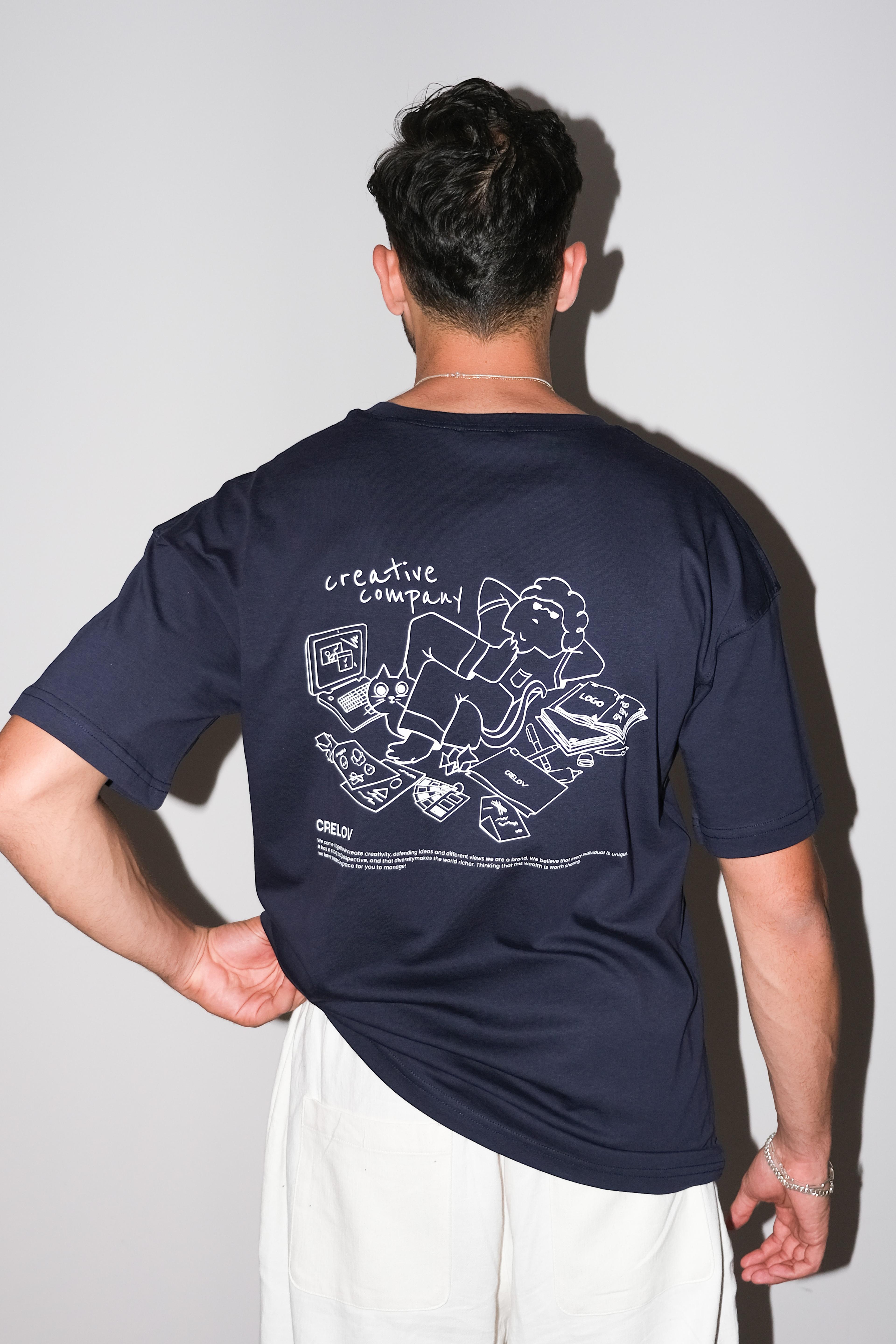 Crelov - Creative Company Unisex T-shirt - Lacivert