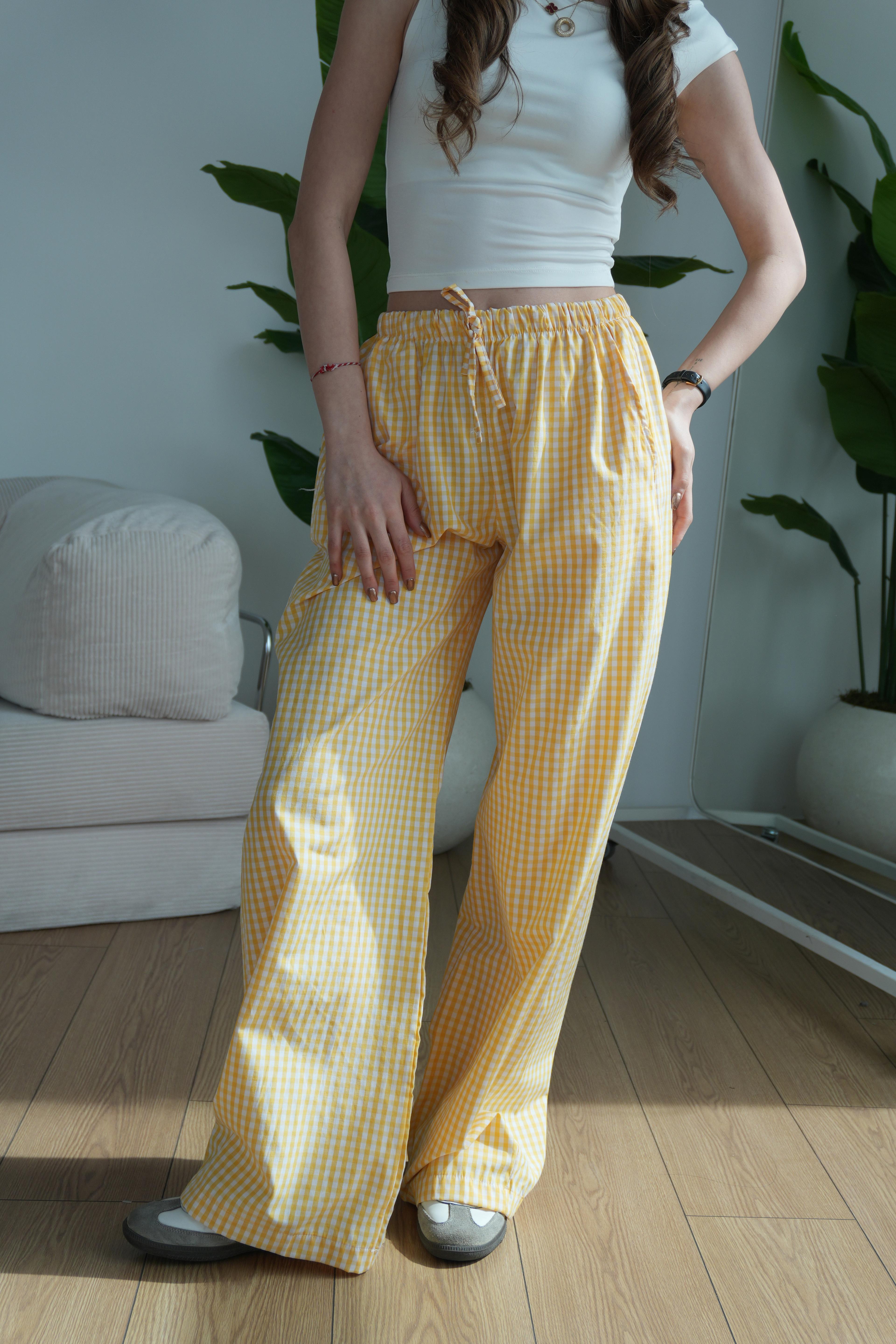 Bloom Pötikare Pantolon - Sarı