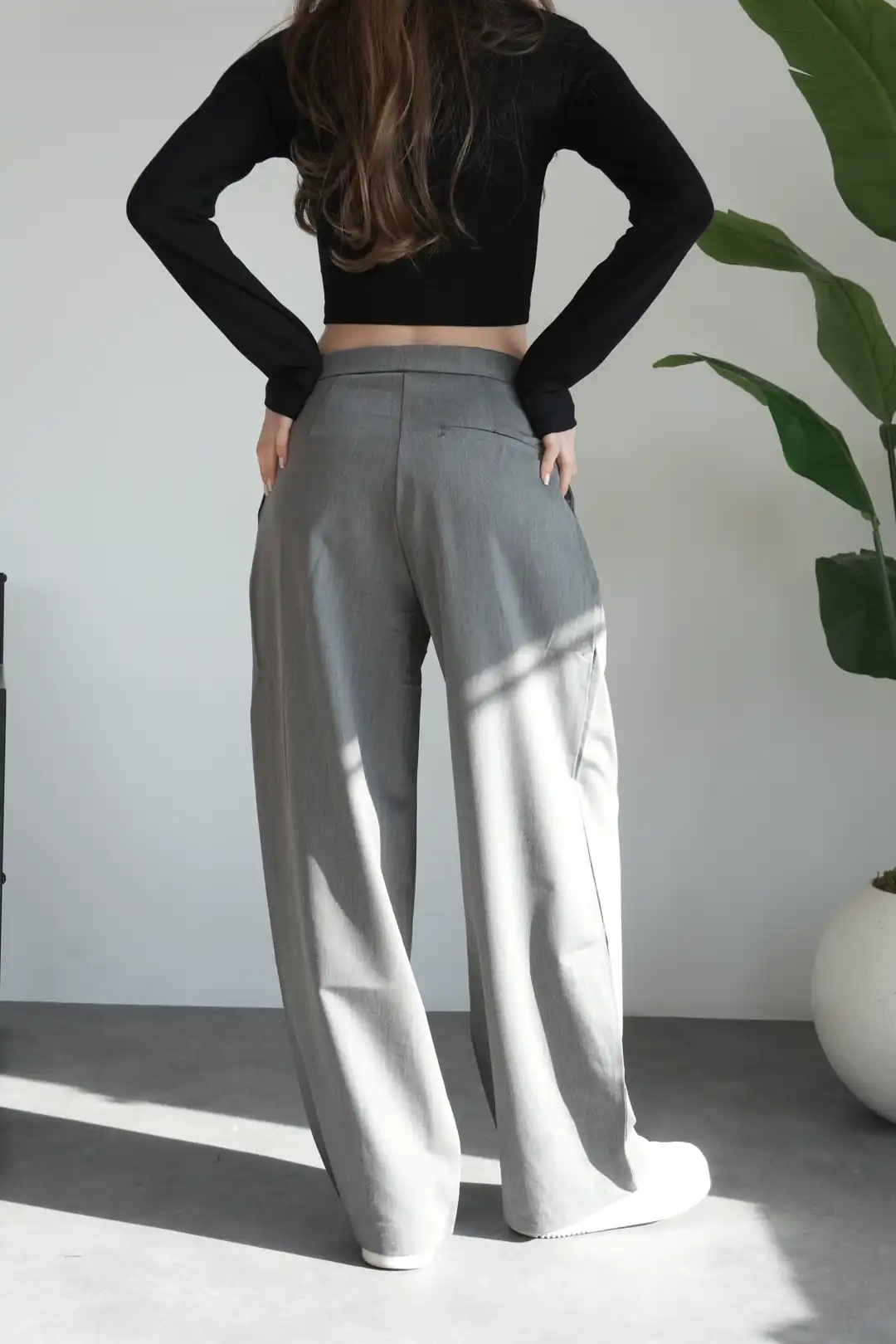 Baggy Gri Palazzo Pantolon · 4