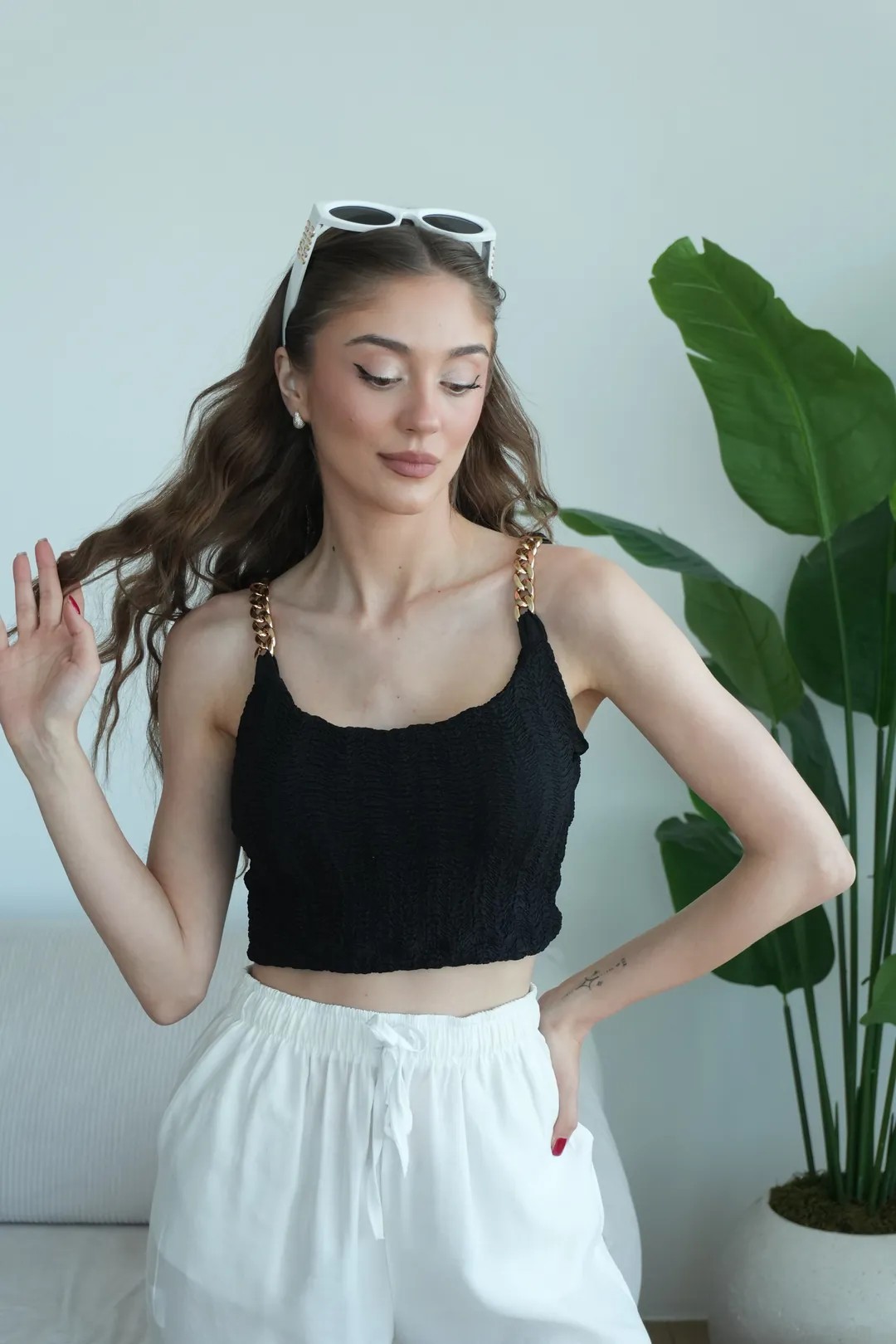 Siyah Crop Bluz Modelleri - Ceutr.com