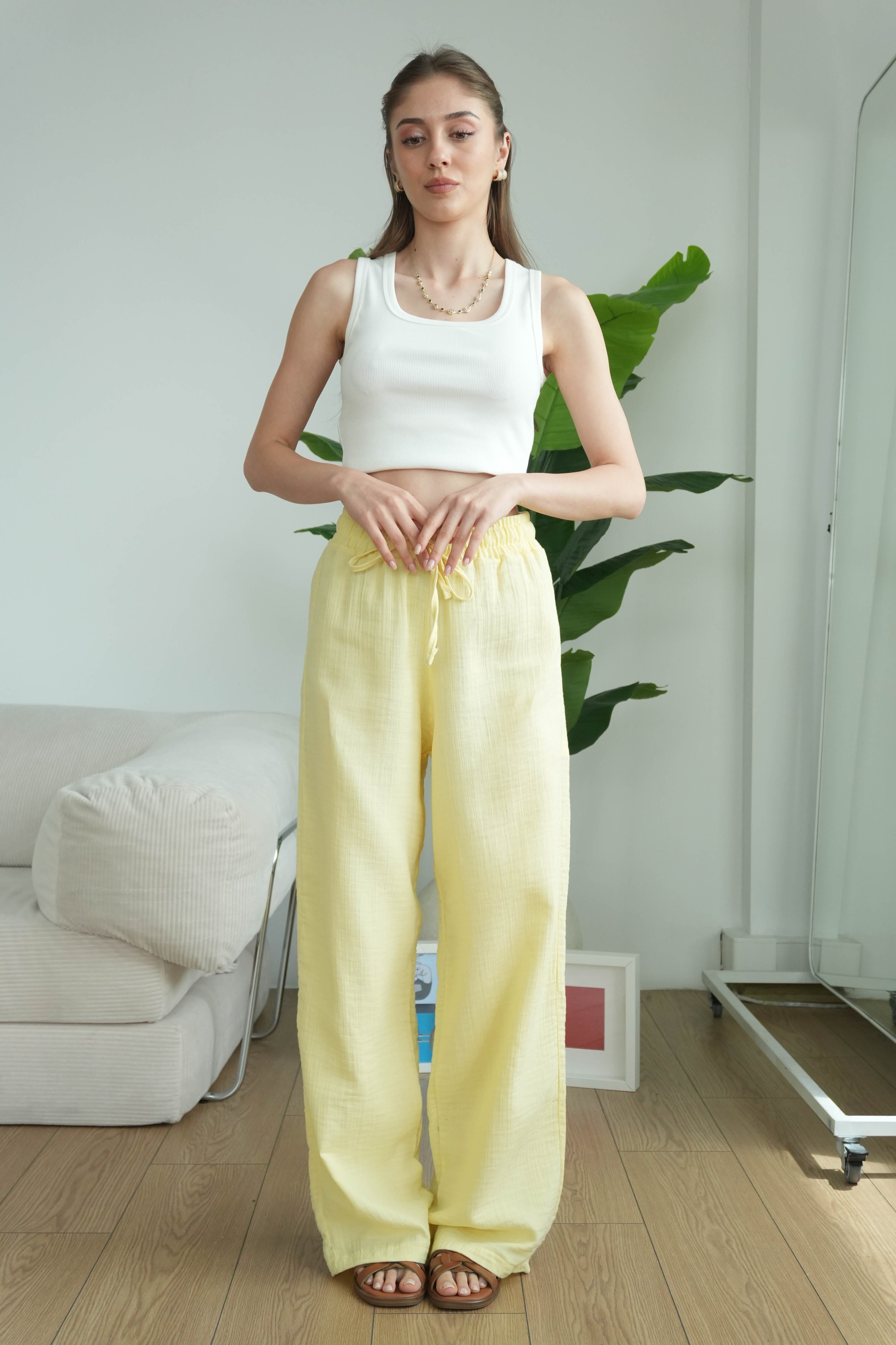 Vento Müslin Pantolon - Butter Yellow