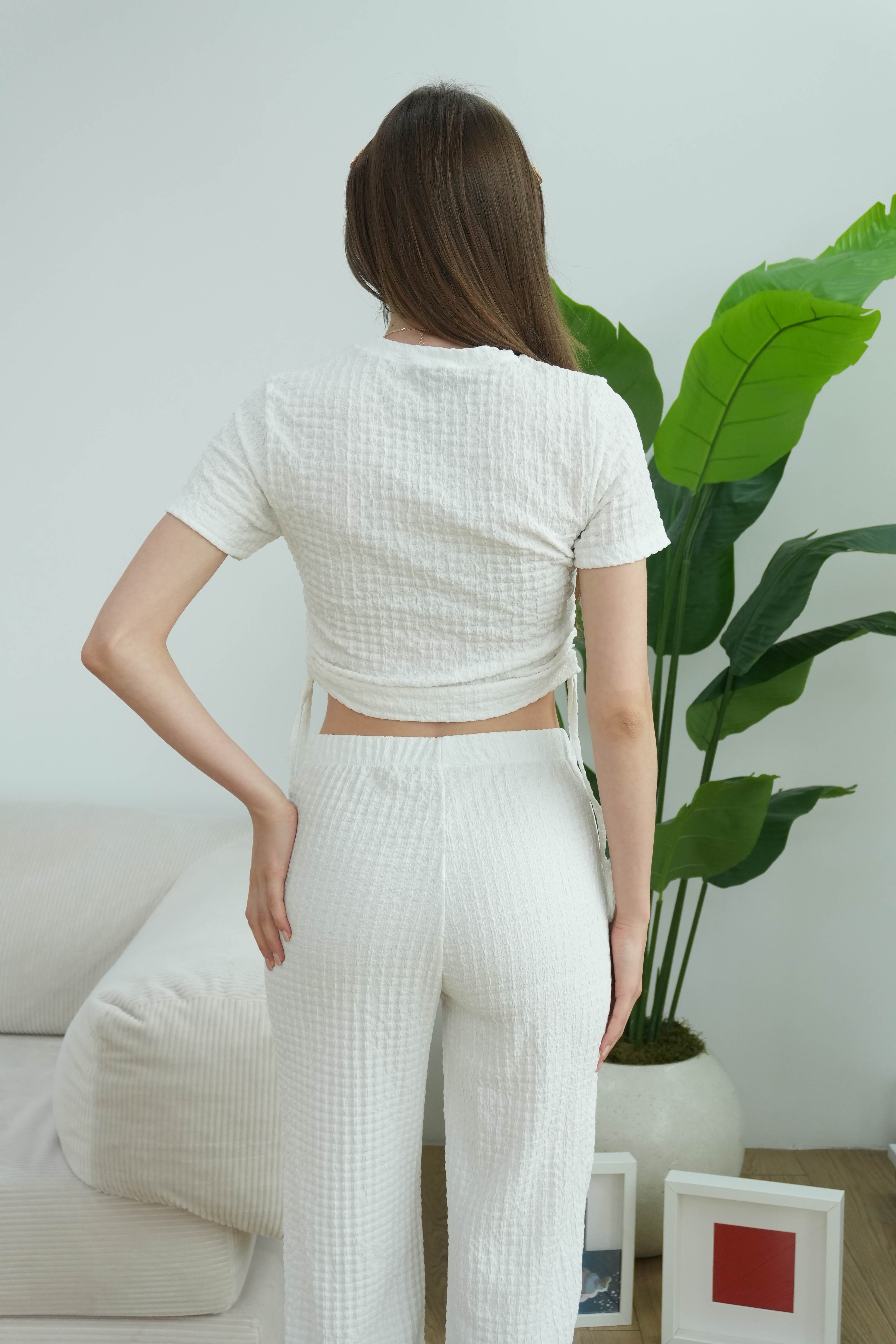 Elsa Gofre Basic Takım  - Beyaz