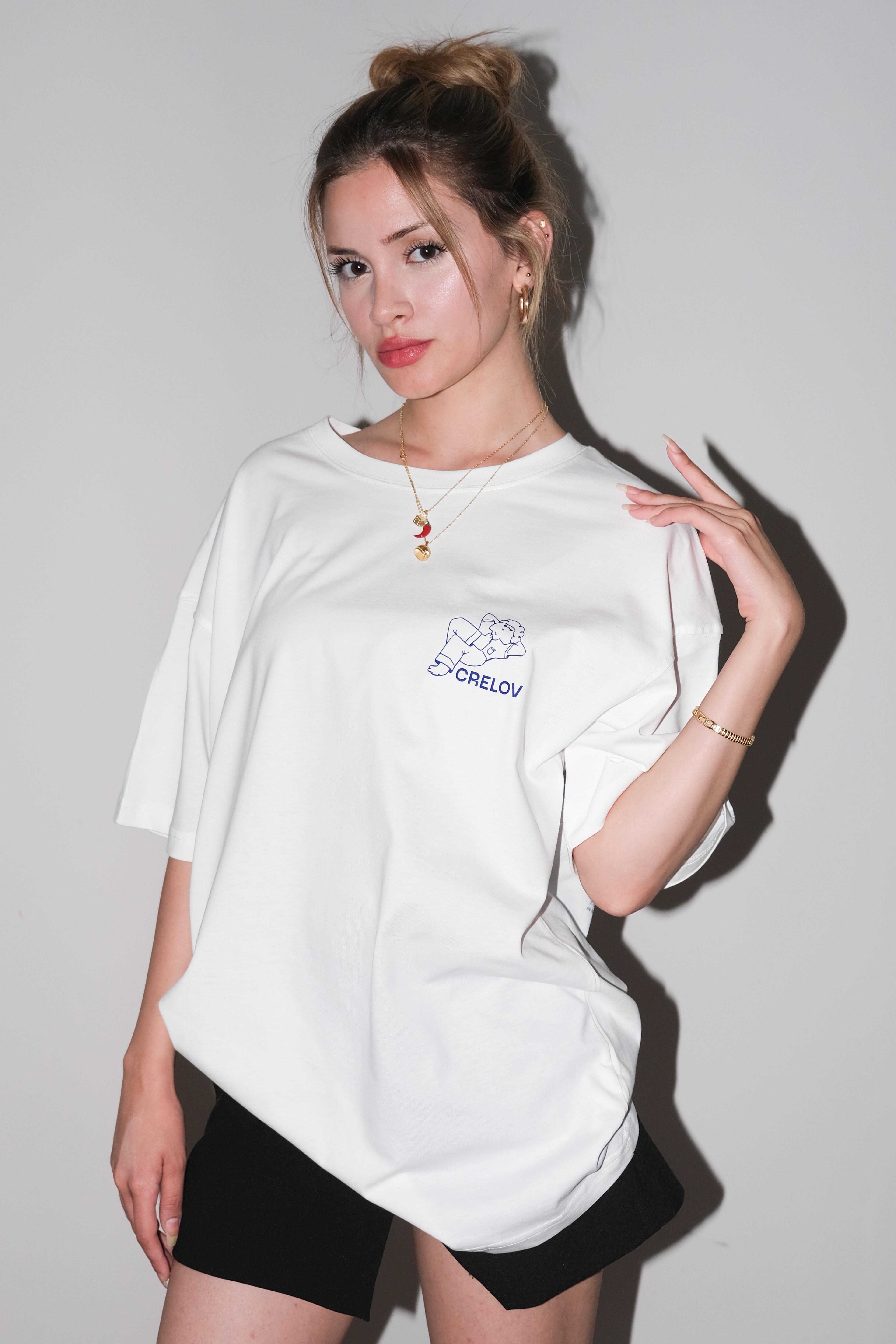 Crelov - Creative Company Unisex T-shirt - Beyaz