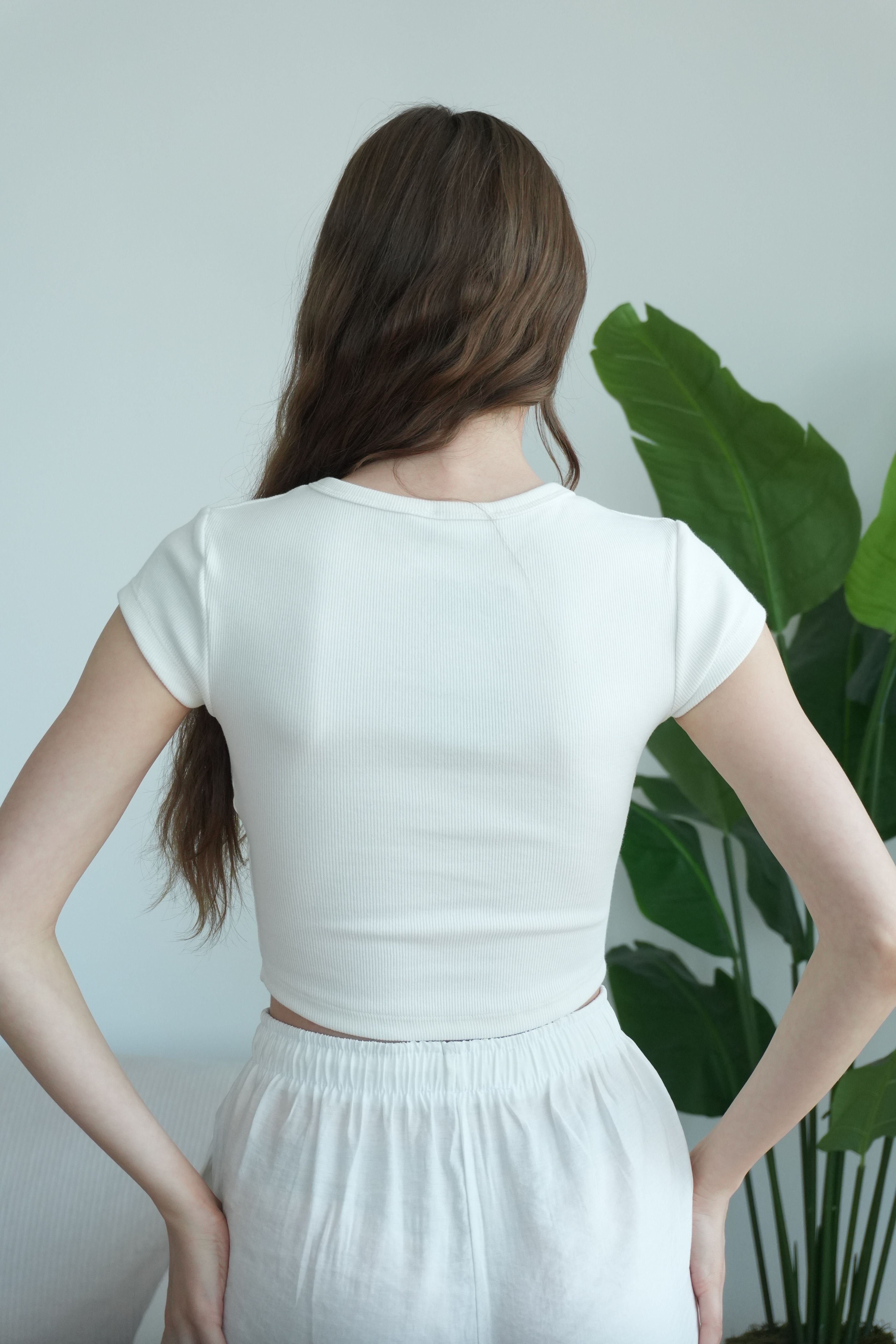 Merly Çıtçıtlı Fitilli Bluz - Beyaz