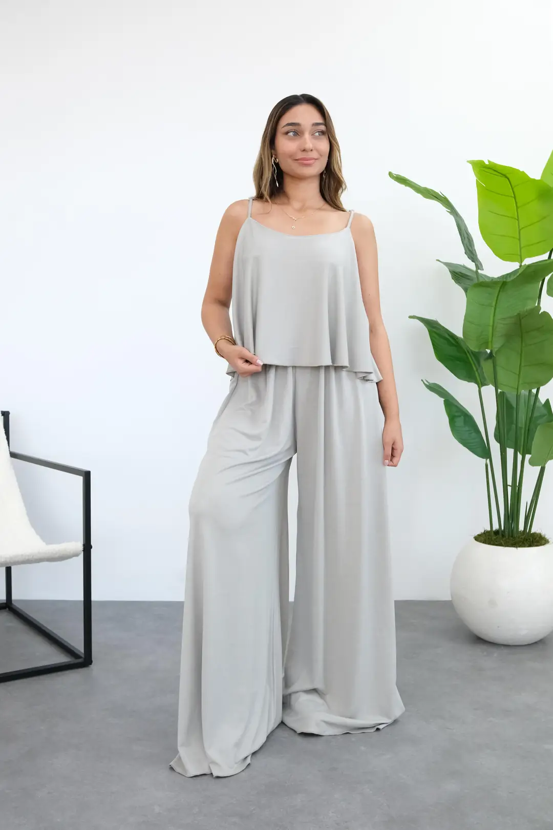 Premium Askılı Bluz Pantolon Takım · 2