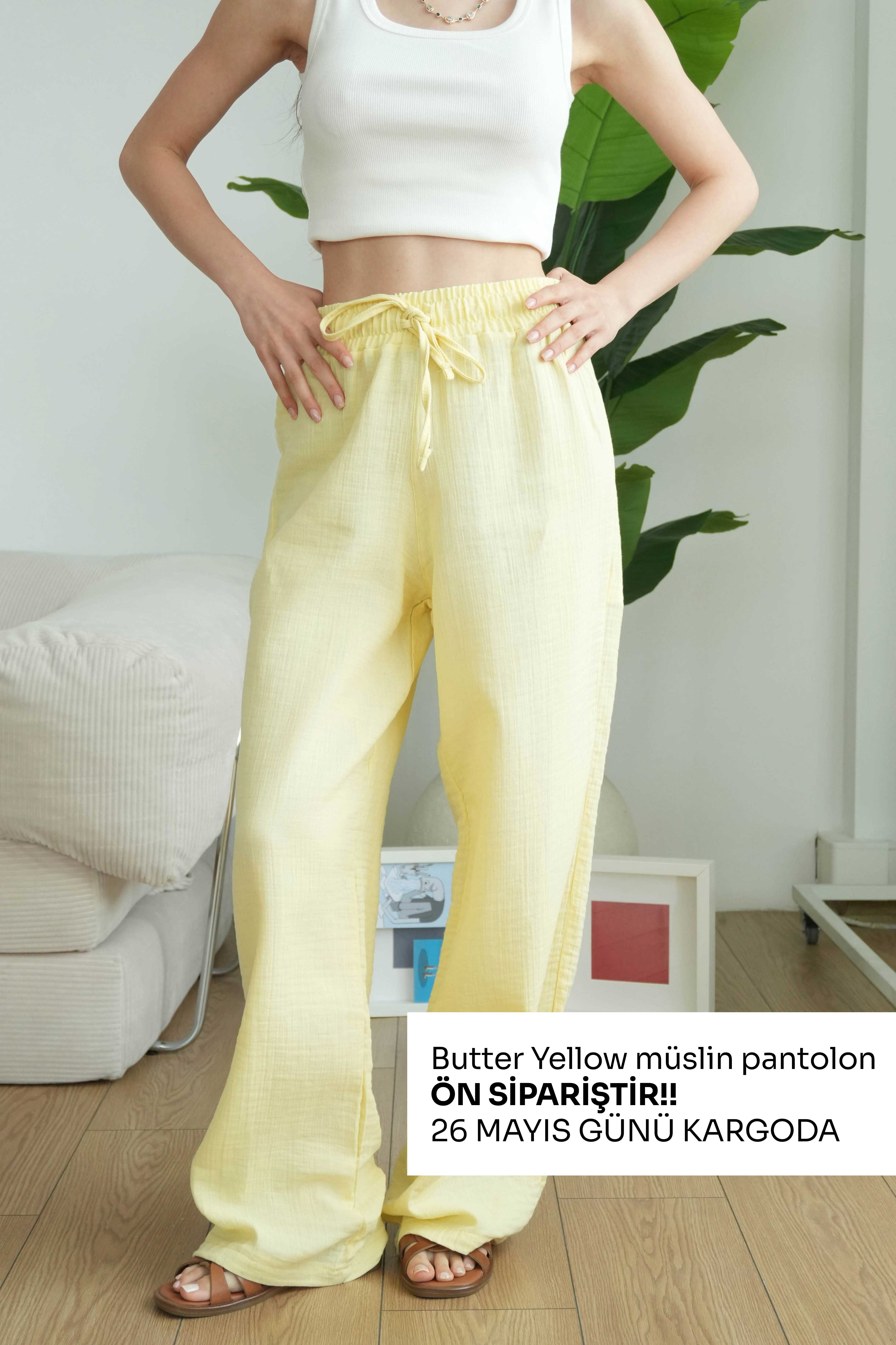 Vento Müslin Pantolon - Butter Yellow