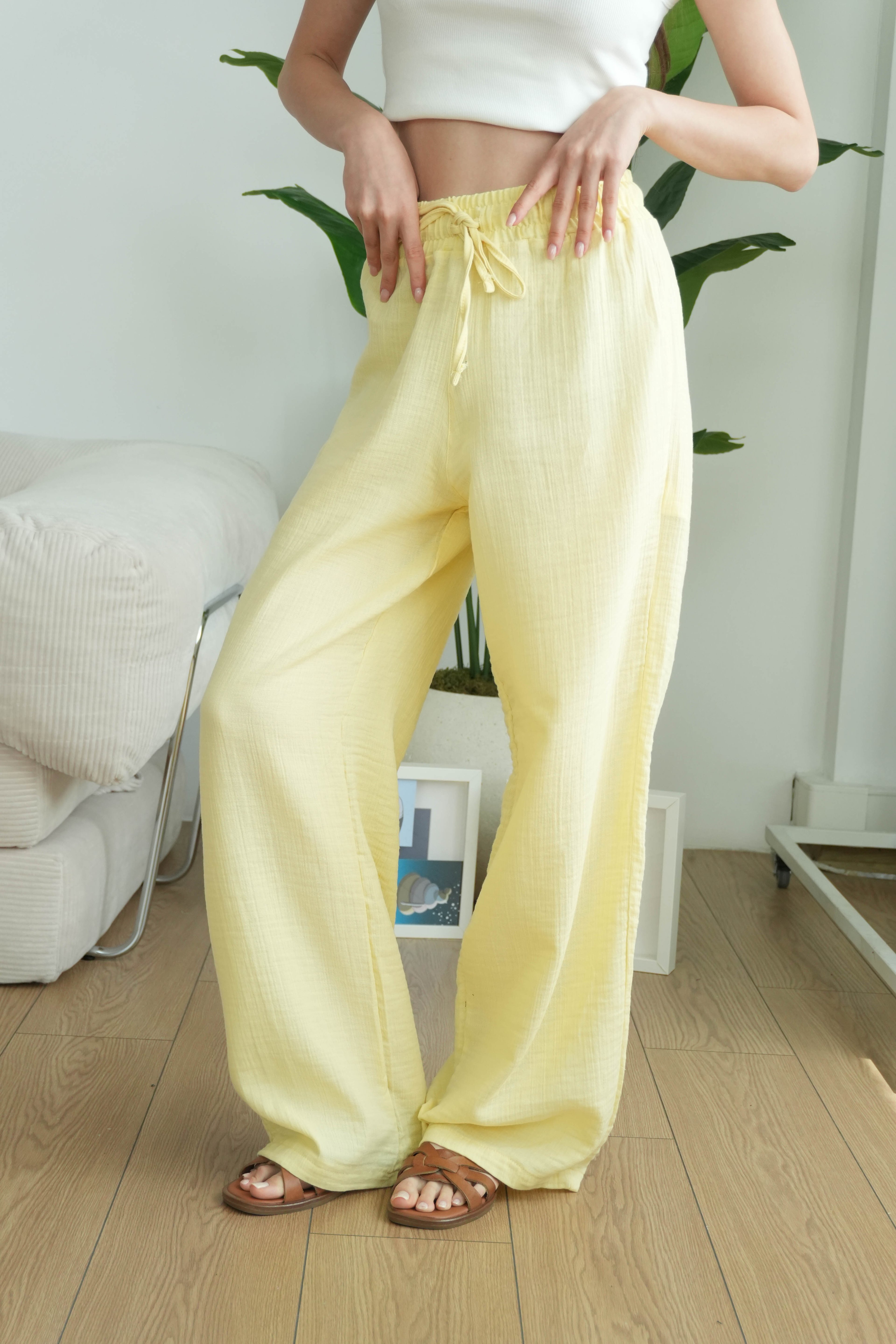 Vento Müslin Pantolon - Butter Yellow
