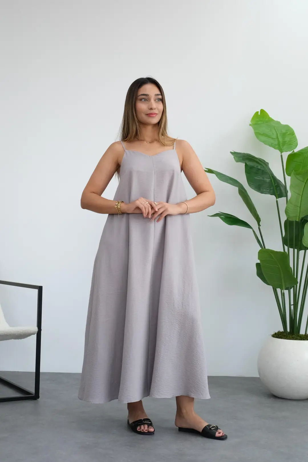 Basic Askılı Elbise