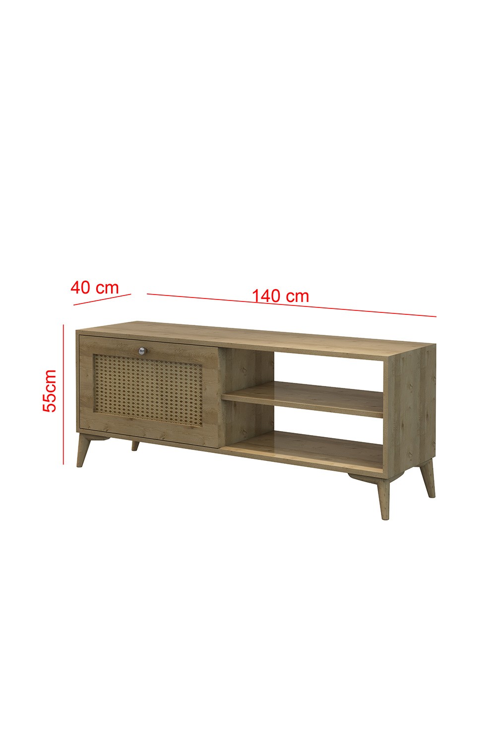 TV Ünitesi Safir Meşe Hazeran 140x55x40 - %100 MDF