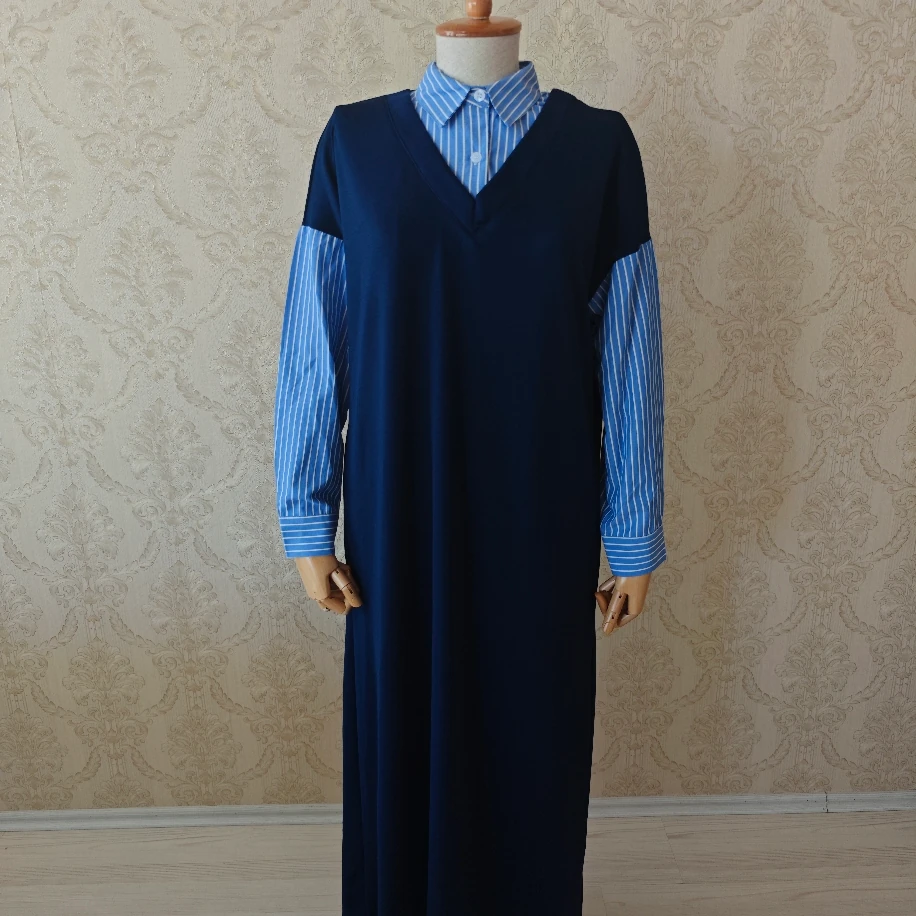 Gömlek Detaylı Süveter Elbise - Ürün Kodu 1010