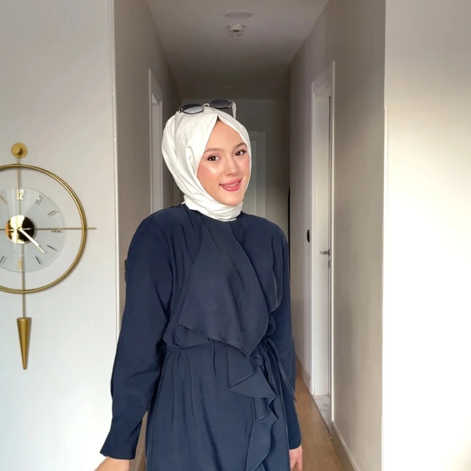 Fırfır Detaylı Pantolonlu Takım-1035 Lacivert