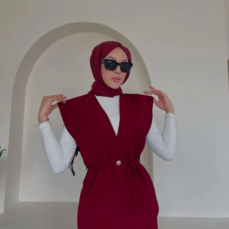 Krep Kumaş İkili Takım (Bordo) Ürün Kodu 1008