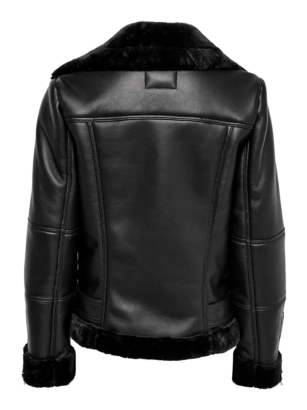 Only Onlagnete Faux Leather Biker Jkt OTW 15260002 - SİYAH