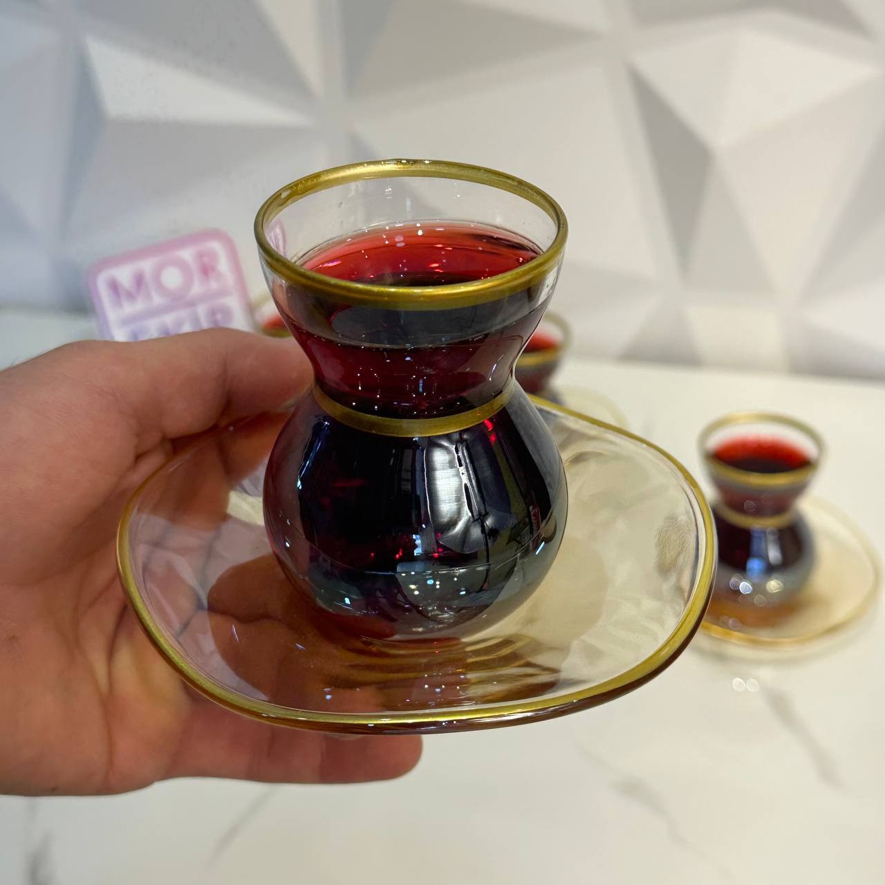 Paşabahçe Dantel Bal Cam Çay Bardağı Seti (96574)