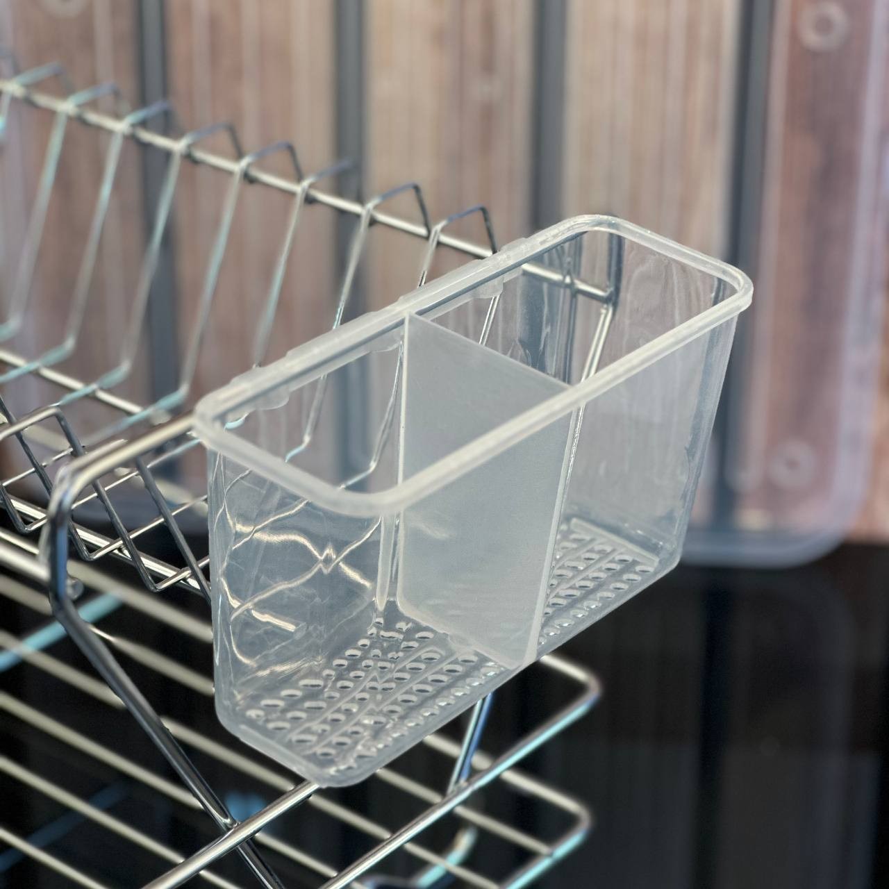 Morlips Kromika Paslanmaz 2 Katlı Metal Tabaklık- Metal Bulaşık Sepeti