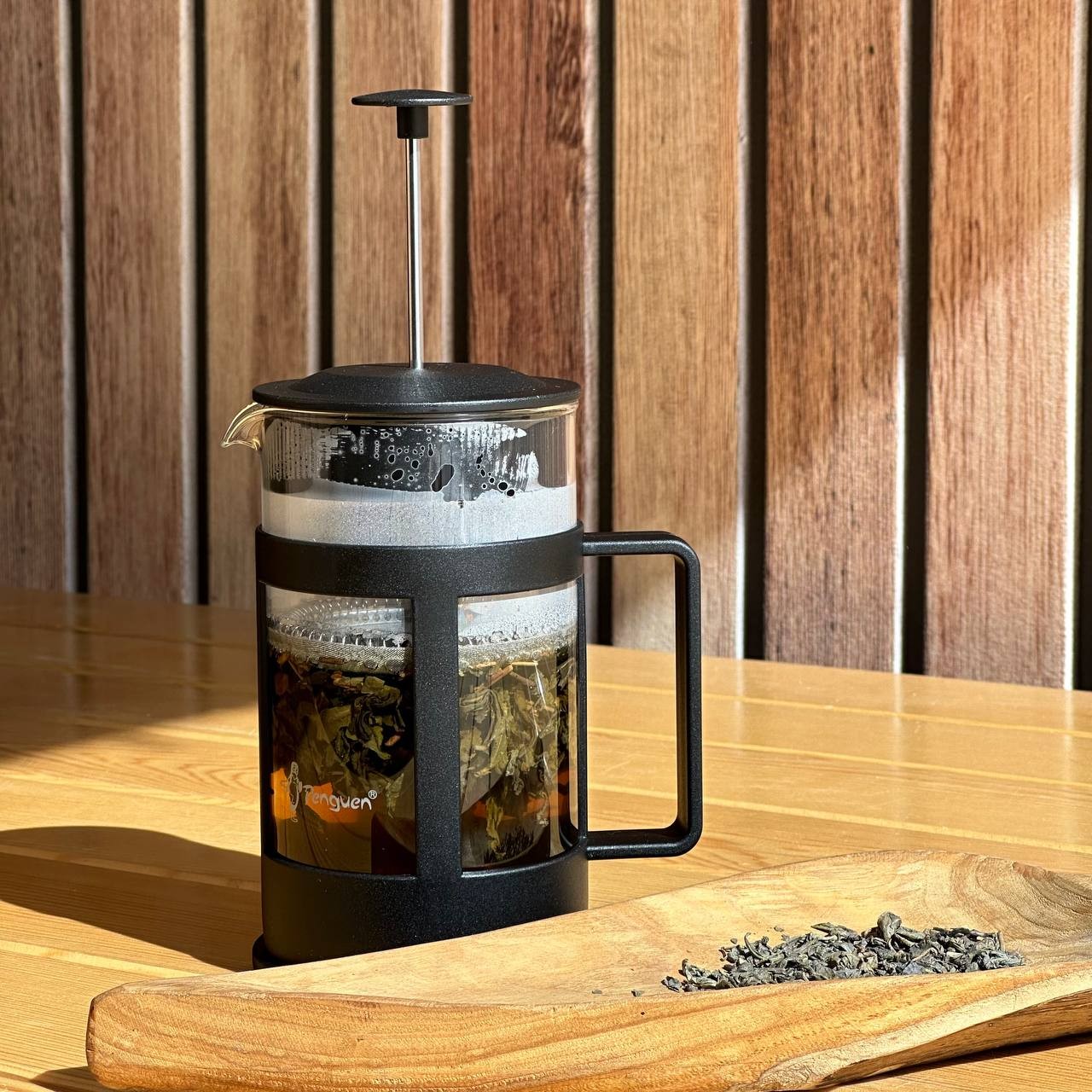 French Press Süzgeçli Çay Kahve Kupası 600 ml