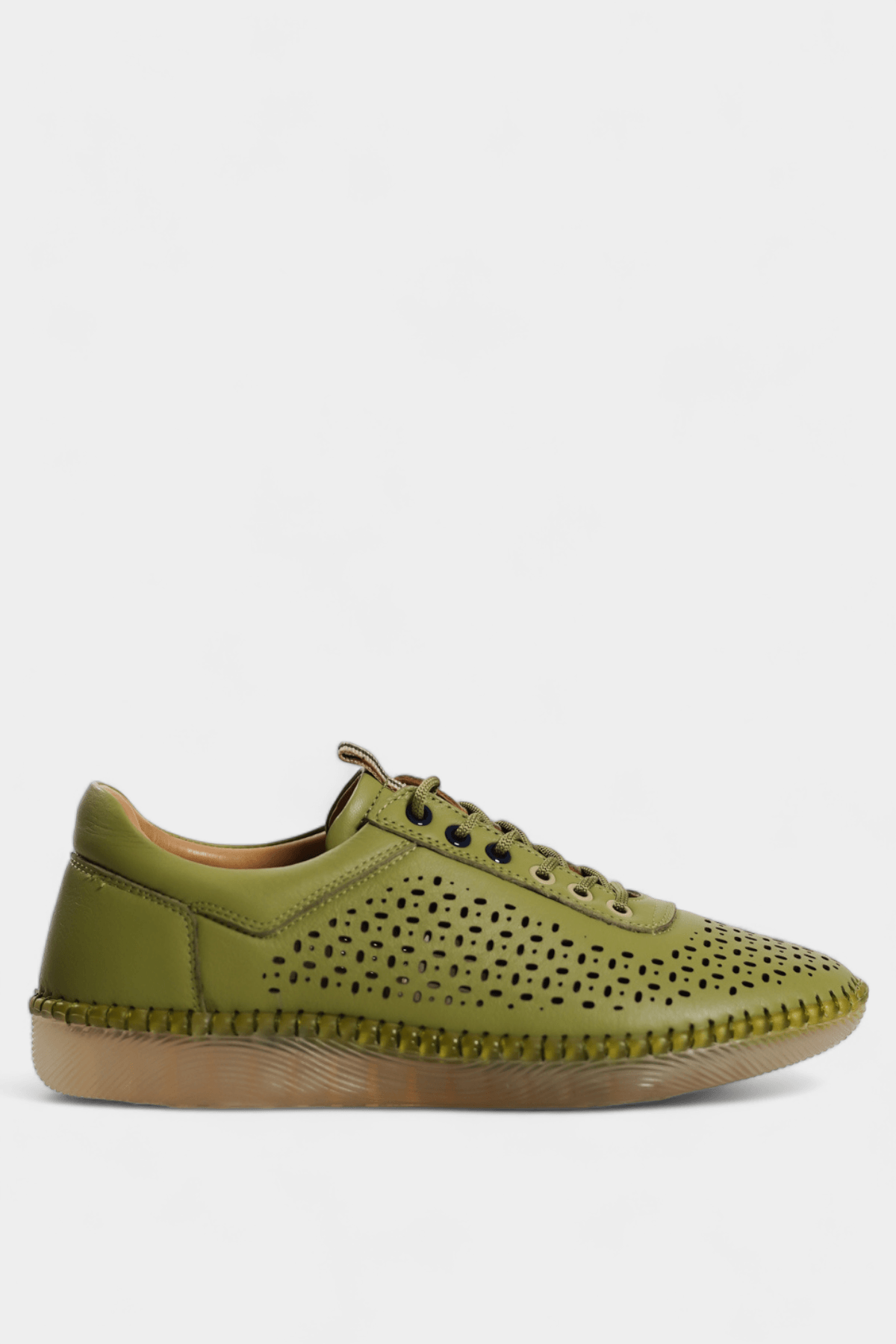Yeşil Hakiki Deri Casual Ayakkabı Kadın Günlük Ayakkabı