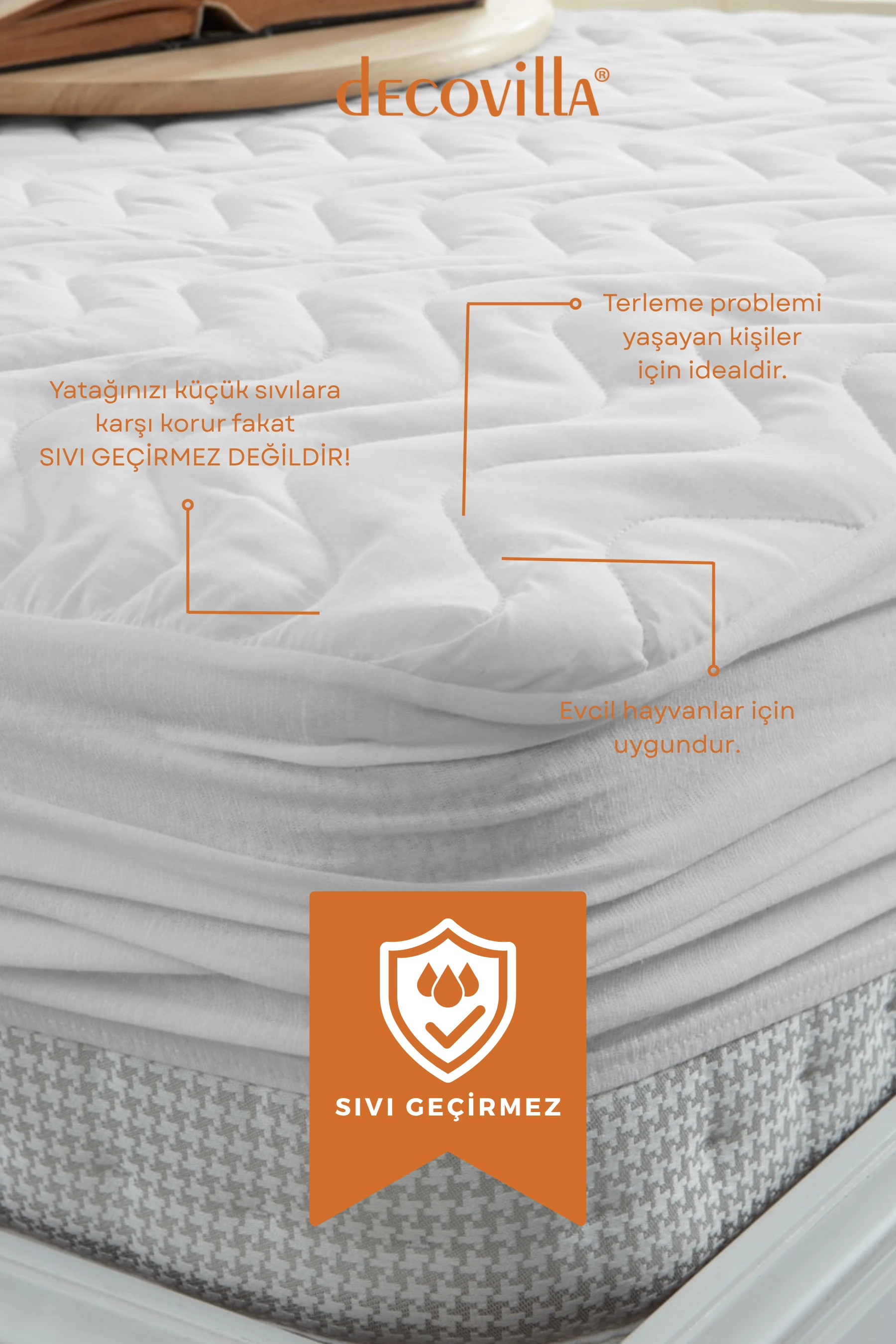 Kapitone Fitted Telalı Yatak Koruyucu Çarşaf Alez