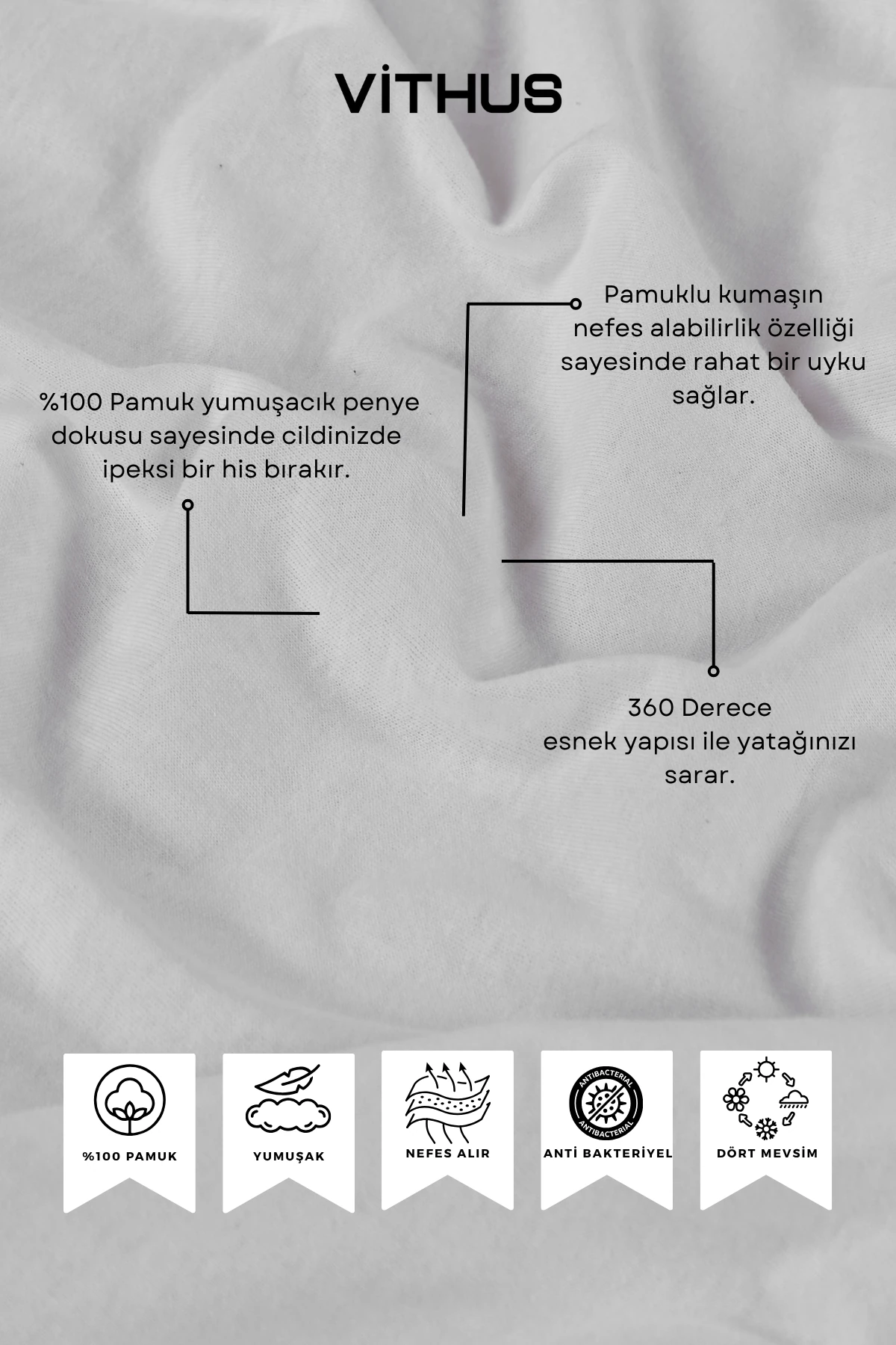 %100 Pamuk Penye Lastikli Çarşaf Tek Kişilik, Çift Kişilik ve Battal Boy