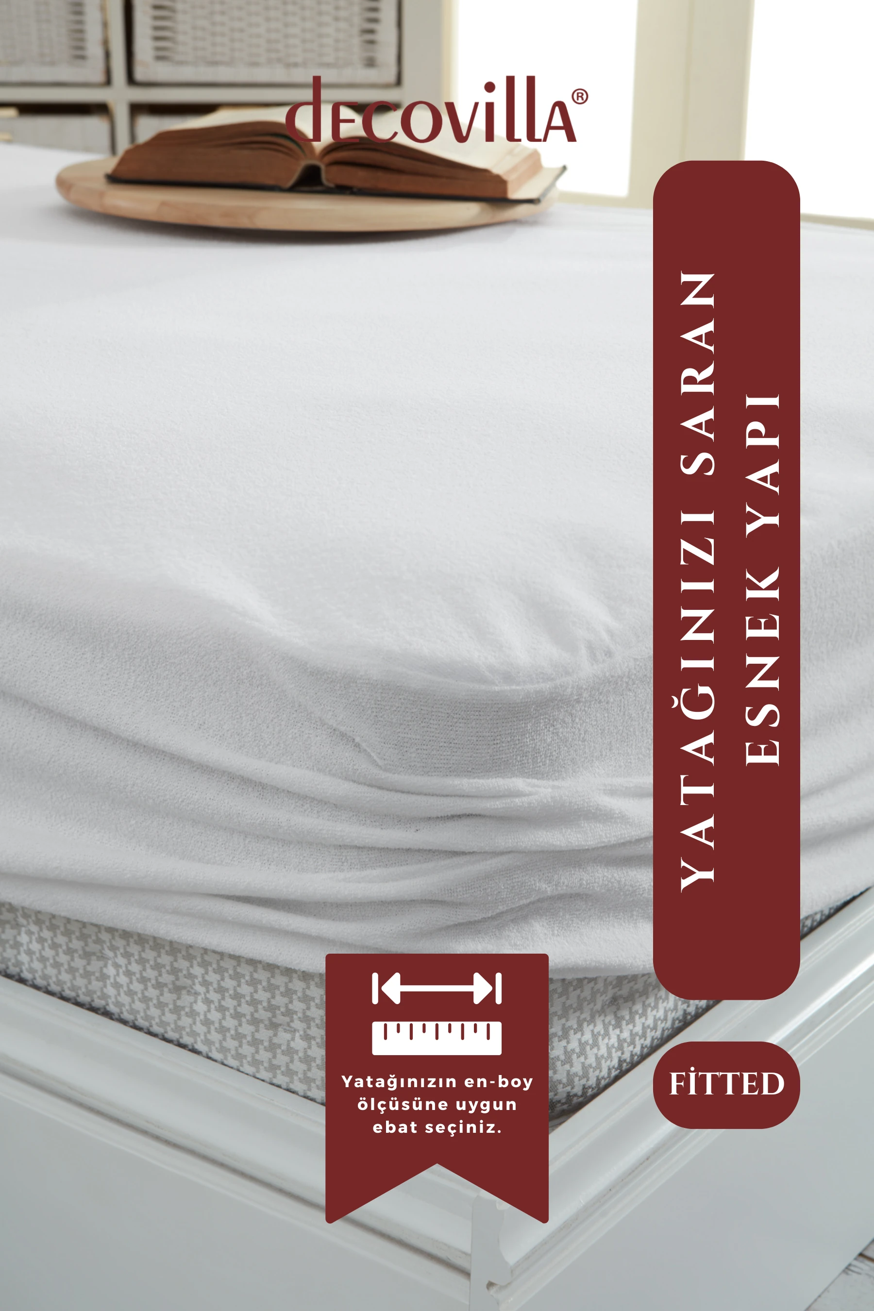 Pamuklu Fitted Full Kenar Su Sıvı Geçirmez Yatak Koruyucu Alez Çarşaf