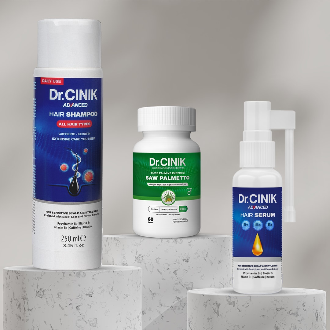 Shampoo + Hair Serum + Saw Palmetto
