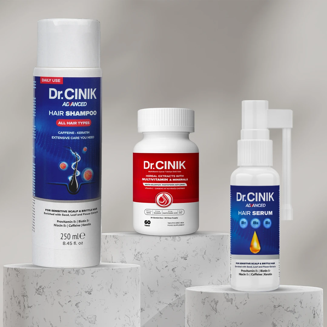 Shampoo + Hair Serum + Hair Multivitamin