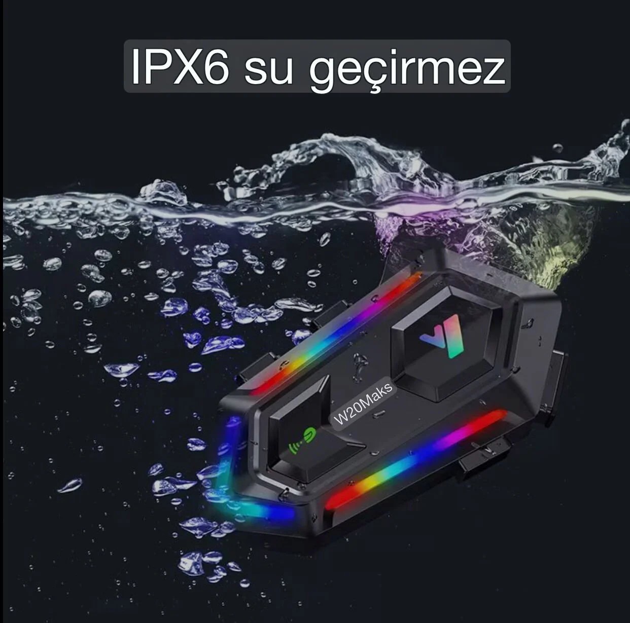 Y20 Max Kablosuz Motosiklet Kask İntercom 2X