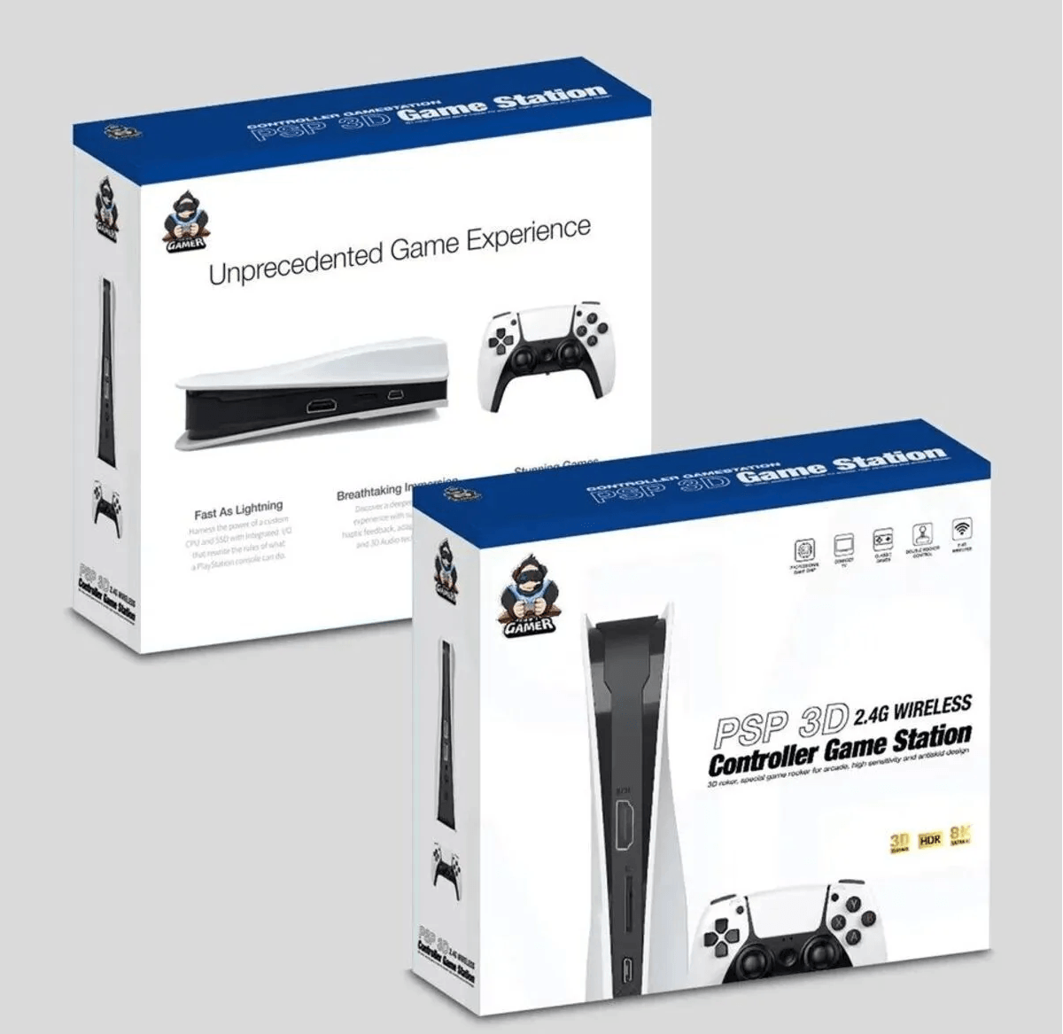 TKM-Q10 Güncel Sürüm Ps5 Kollu 4k Uhd Retro Joystick  128gb Ps1pes/gta Atari Çift Kişilik Oyun Konsolu 26700 3d Oyunlu