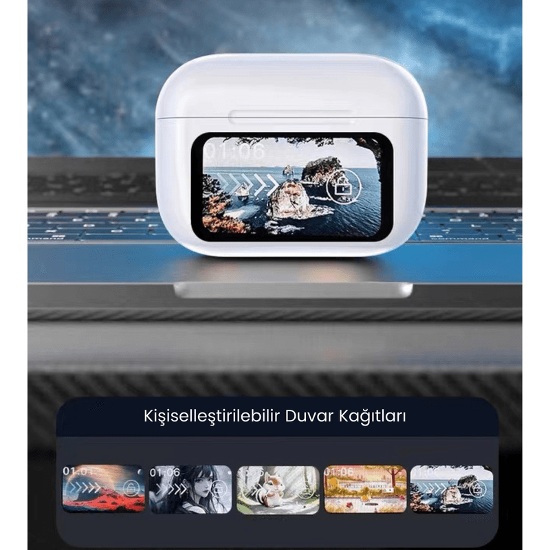 DOKUNMATİK EKRANLI AİR PRO 2 ANC PREMİUM BLUETOOTH KULAKLIK