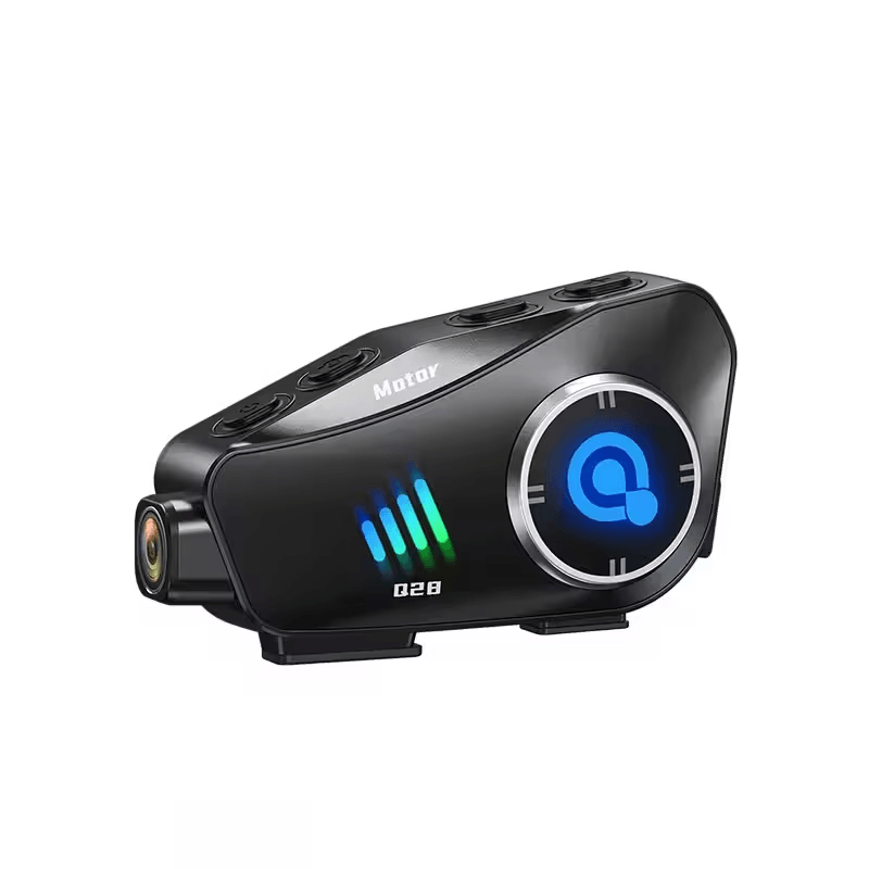 Q28 Kameralı Motosiklet Kask Kulaklığı –  HD 1080P Kayıt İntercom