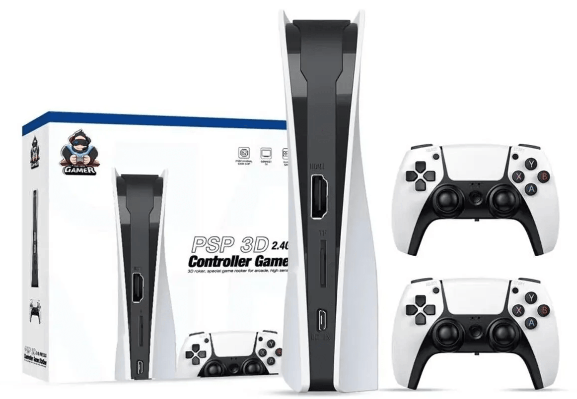 TKM-Q10 Güncel Sürüm Ps5 Kollu 4k Uhd Retro Joystick  128gb Ps1pes/gta Atari Çift Kişilik Oyun Konsolu 26700 3d Oyunlu