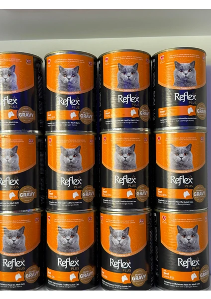 Reflex Plus 12 Li Dana Etli Yetişkin Kedi Konserve Mama