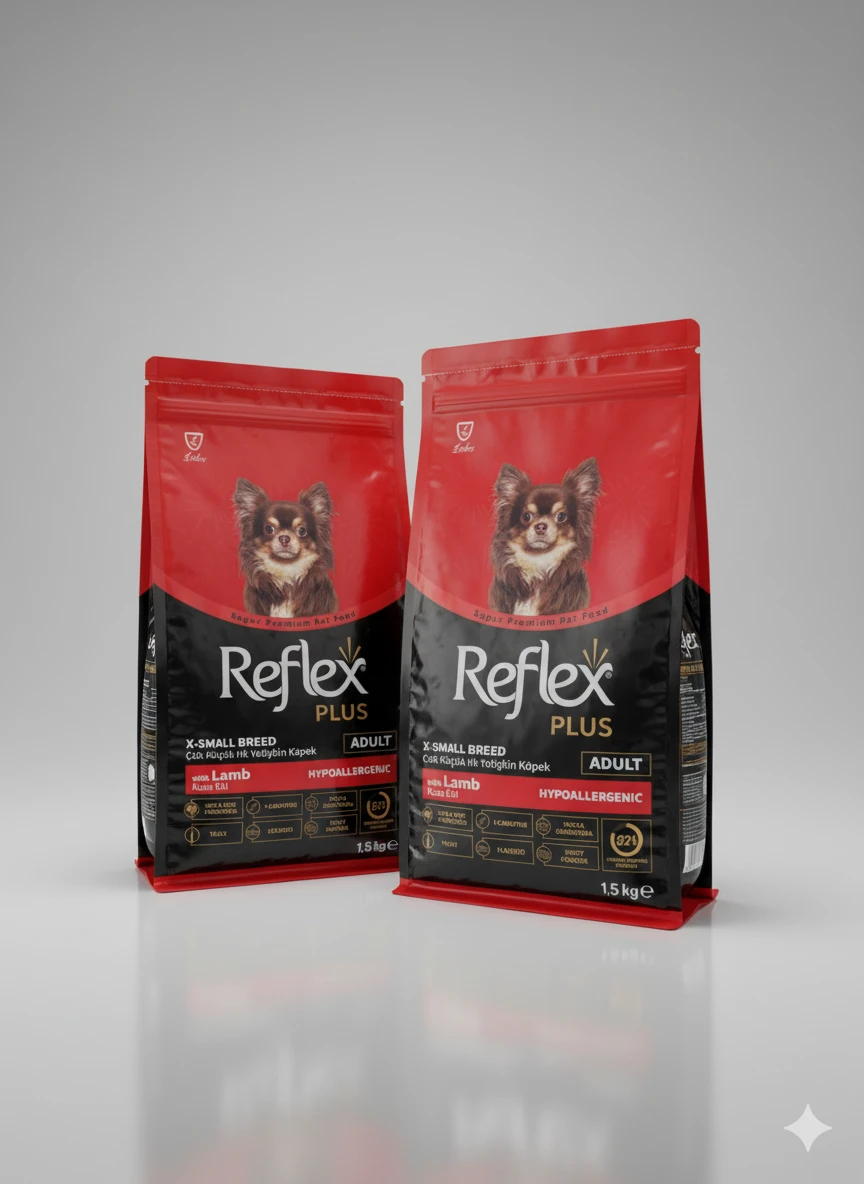 Reflex Plus 1.5 kg 2’li Kuzu Etli Çok Küçük Irk Yetişkin Köpek Maması