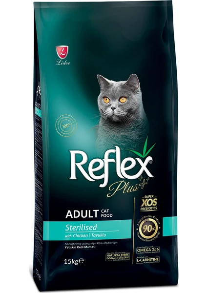 Reflex Plus Kısırlaştırılmış Tavuklu Kedi Maması 15 Kg