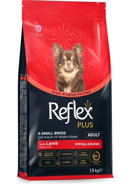 Reflex Plus Kuzu Etli Çok Küçük Irk Yetişkin Köpek Maması 1,5 kg