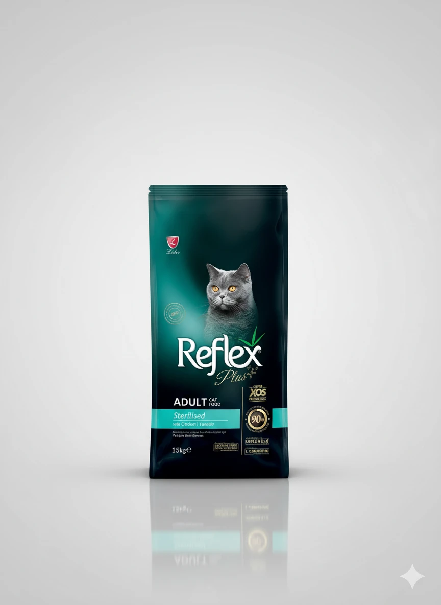 Reflex Plus Kısırlaştırılmış Tavuklu Kedi Maması 15 Kg