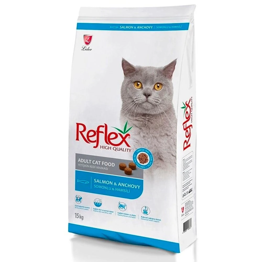 Reflex Somonlu & Hamsili Yetişkin Kedi Maması 15 KG